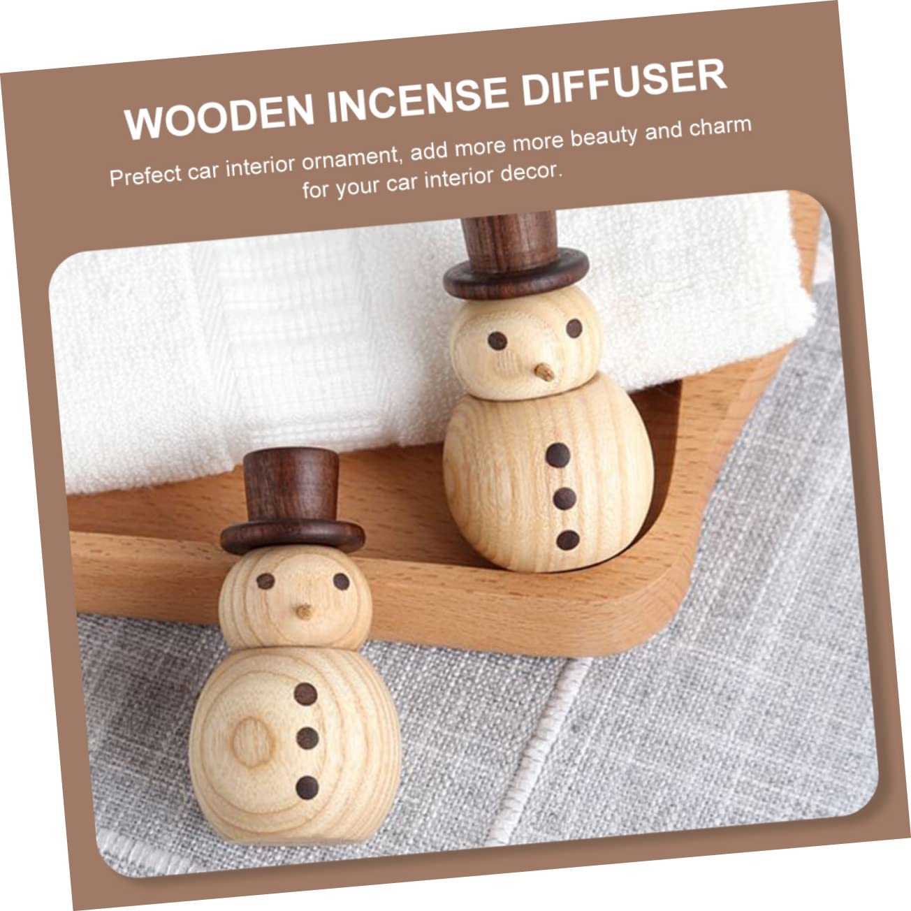 FRCOLOR 2St Aromazerstäuber Raumdiffusoren Diffusor-Schilf-Sticks Kerzenwachswärmer Room Fragrance Auto Innenraum ätherische öle Räucherholz im Auto Duftzerstäuber im Auto hölzern