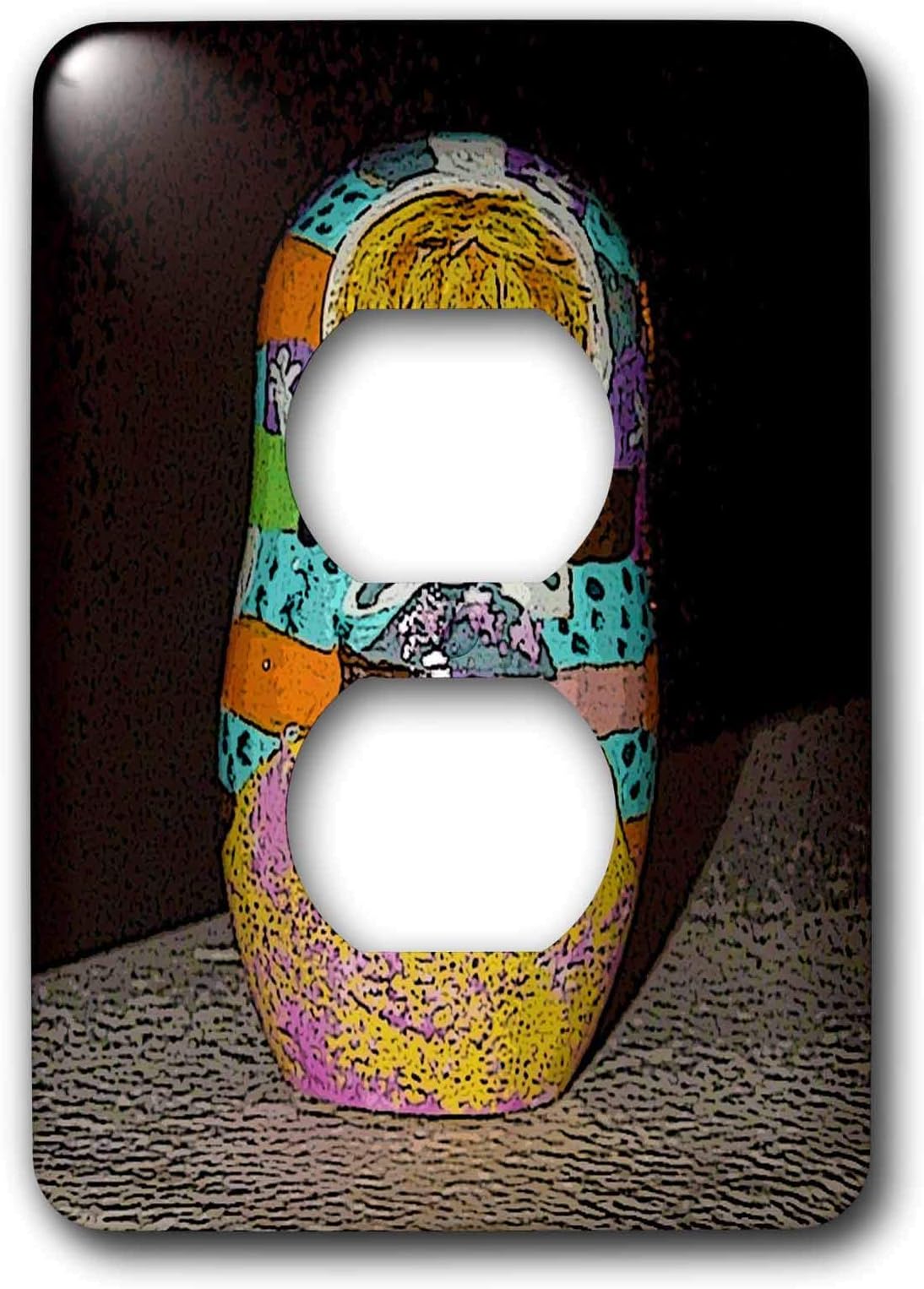 3dRose lsp_48309_6 a Russian Stacking Doll Painted As a Girl with Flowers and Bright Colors Light Switch Cover
