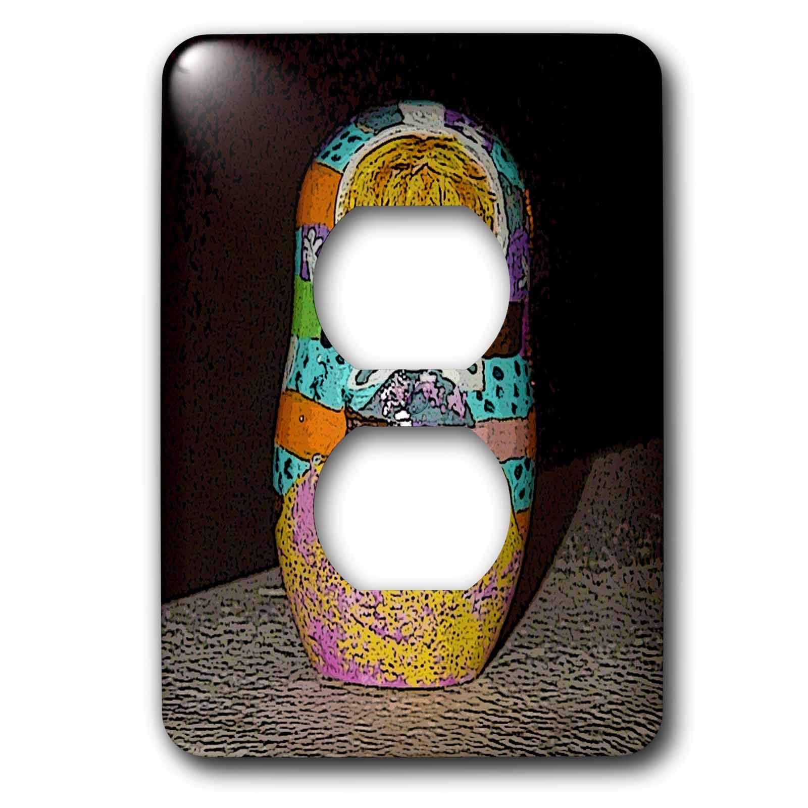 3dRose lsp_48309_6 a Russian Stacking Doll Painted As a Girl with Flowers and Bright Colors Light Switch Cover