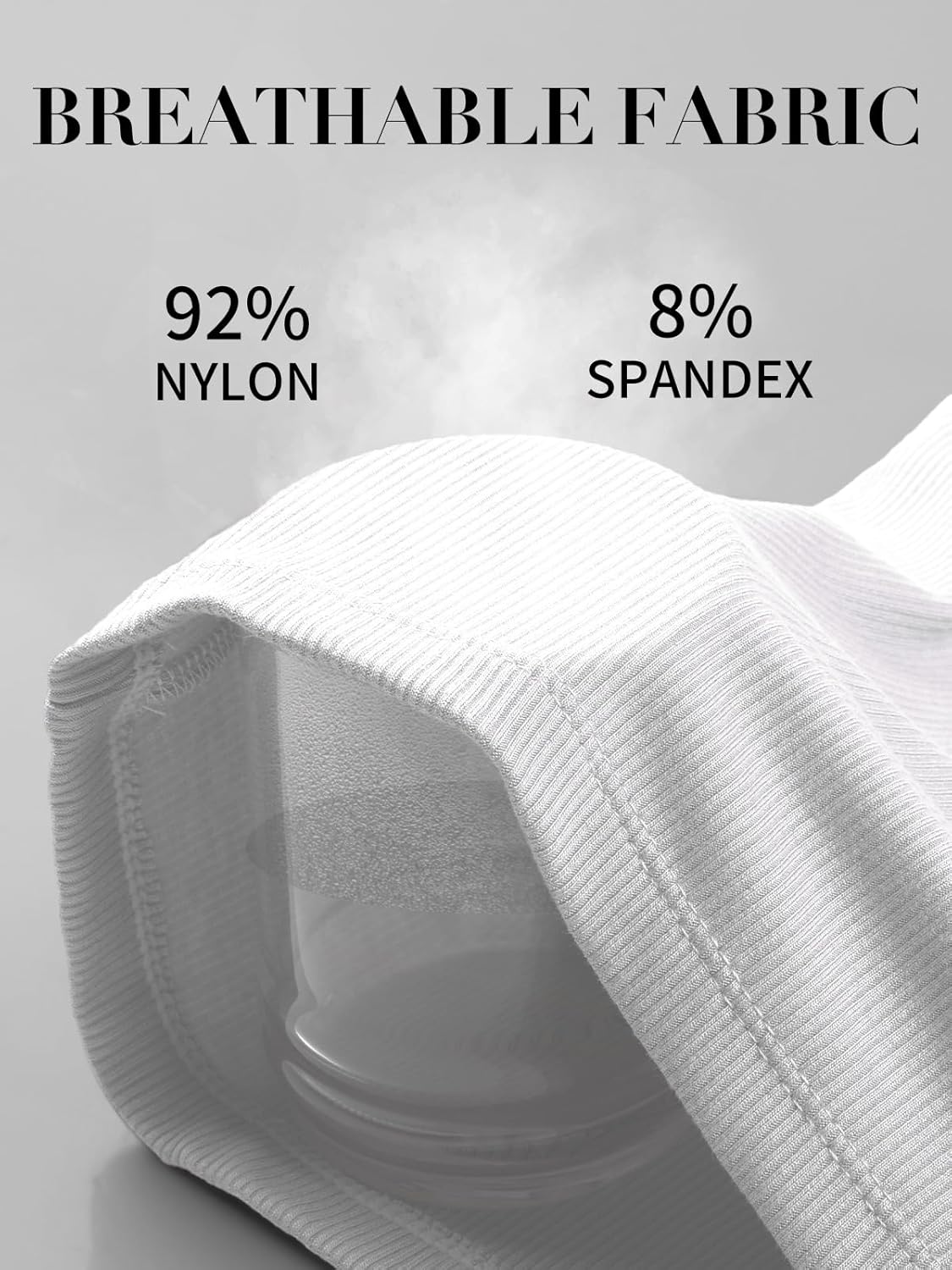 V FOR CITY Women's Built in Bra Tank Top Racerback Ribbed Casual Camisole Tops Summer Cami Shirts - Image 6