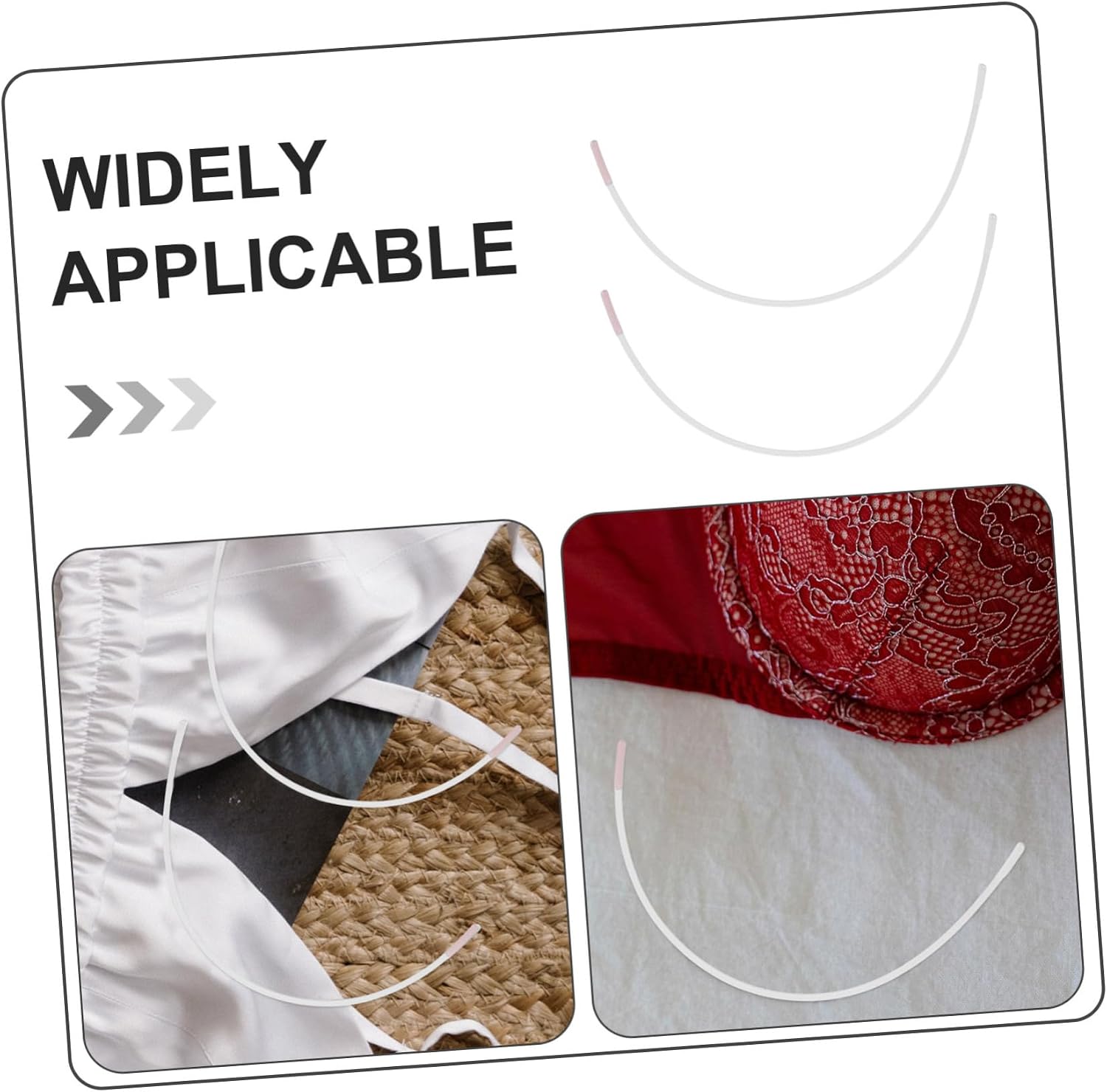 CORHAD 10pairs Underwire Replacement for Bras Ergonomic Supportive Wires for Sewing Projects and Lingerie Repair Smooth Finish for Comfort
