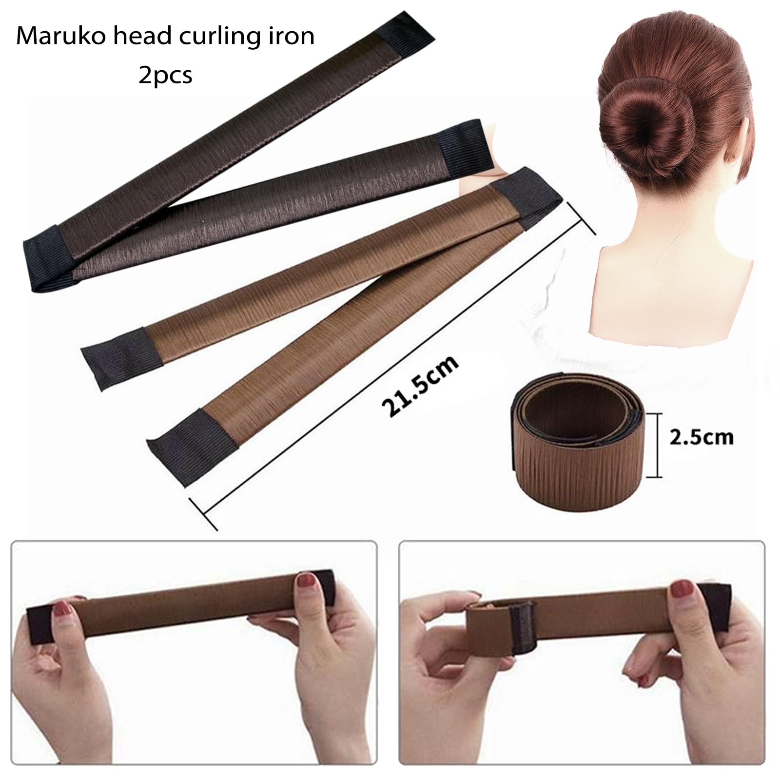 Donut de Pelo 30 PCS, Accesorios de Peinado, Moño de Pelo DIY Set para Bailarines