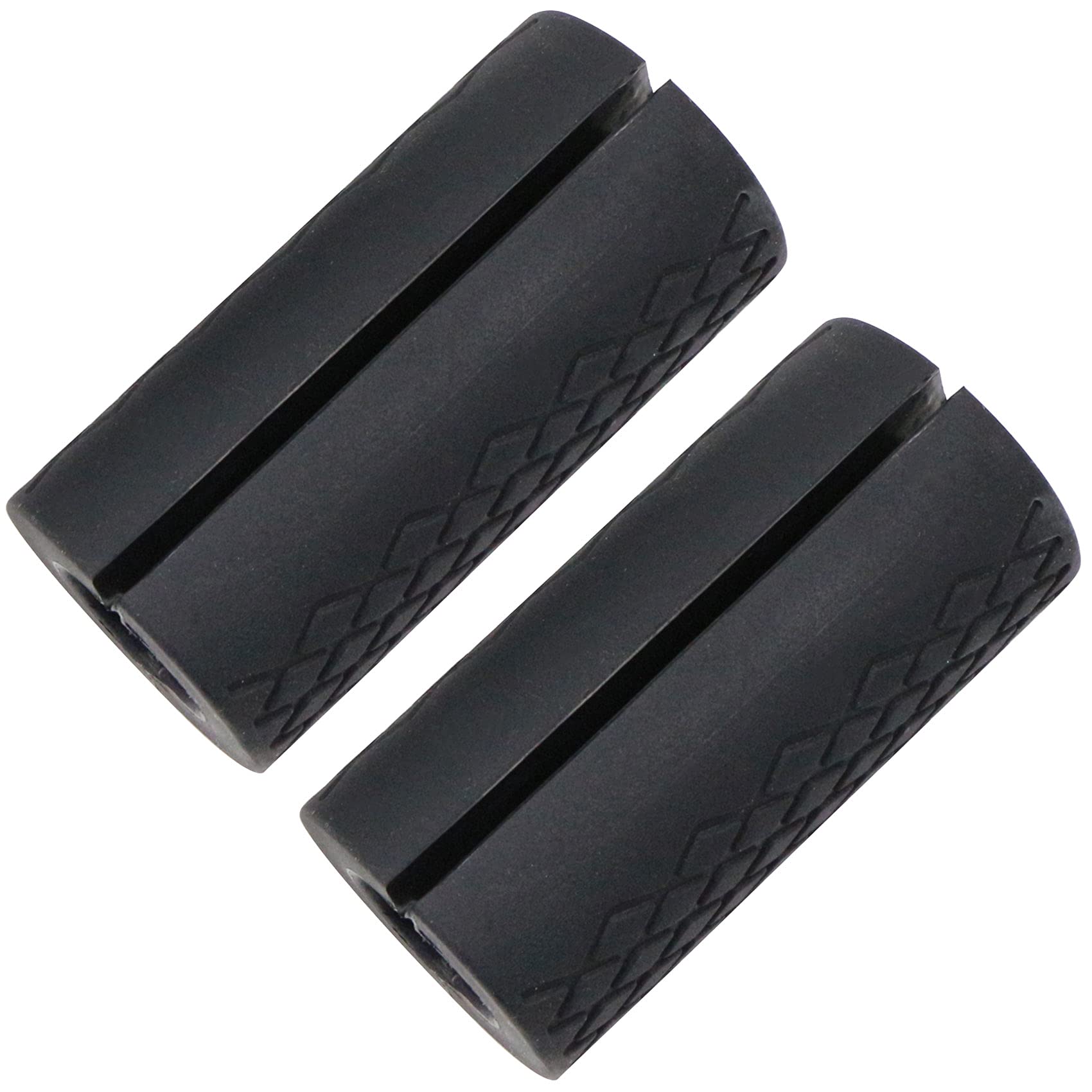 Manopole Per Bilanciere E Sollevamento Pesi, Misura Piccola, Spesse, Per Aumentare La Forza Di Presa, Antiscivolo, Per Bodybuilding, Fitness, Allenamento Di Forza Di Presa, 2 Pezzi, Silicone Nero