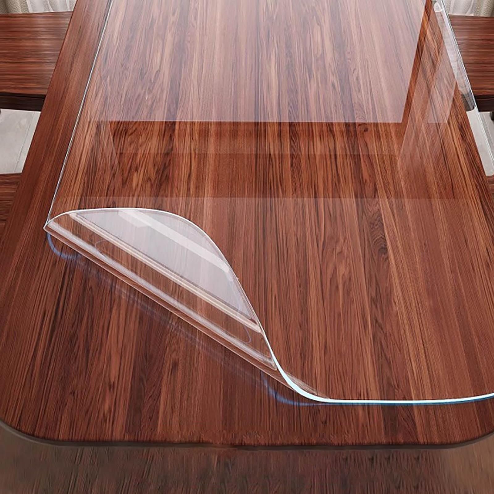 JYHHCYS Peel & Stick Transparent Protector Film, 0.3mm Thick Anti-Oil Glass Water Absorbent Sticker 40 70 90 110 130 150cm, Table/Dressin/High Gloss Surface Protection Film(110x220cm/43.3