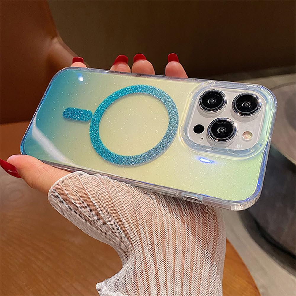 Coque à paillettes pour iPhone 15 Pro transparente antichoc - 5
