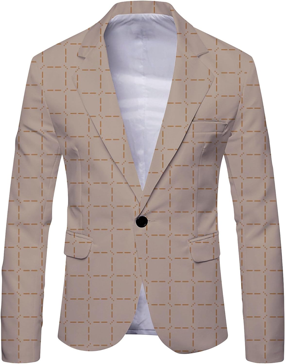 Men's Plaid Suit Jackets for Party Wedding Plaid Suits Casual Sports Coat Slim Fit Suit Jacket for Wedding