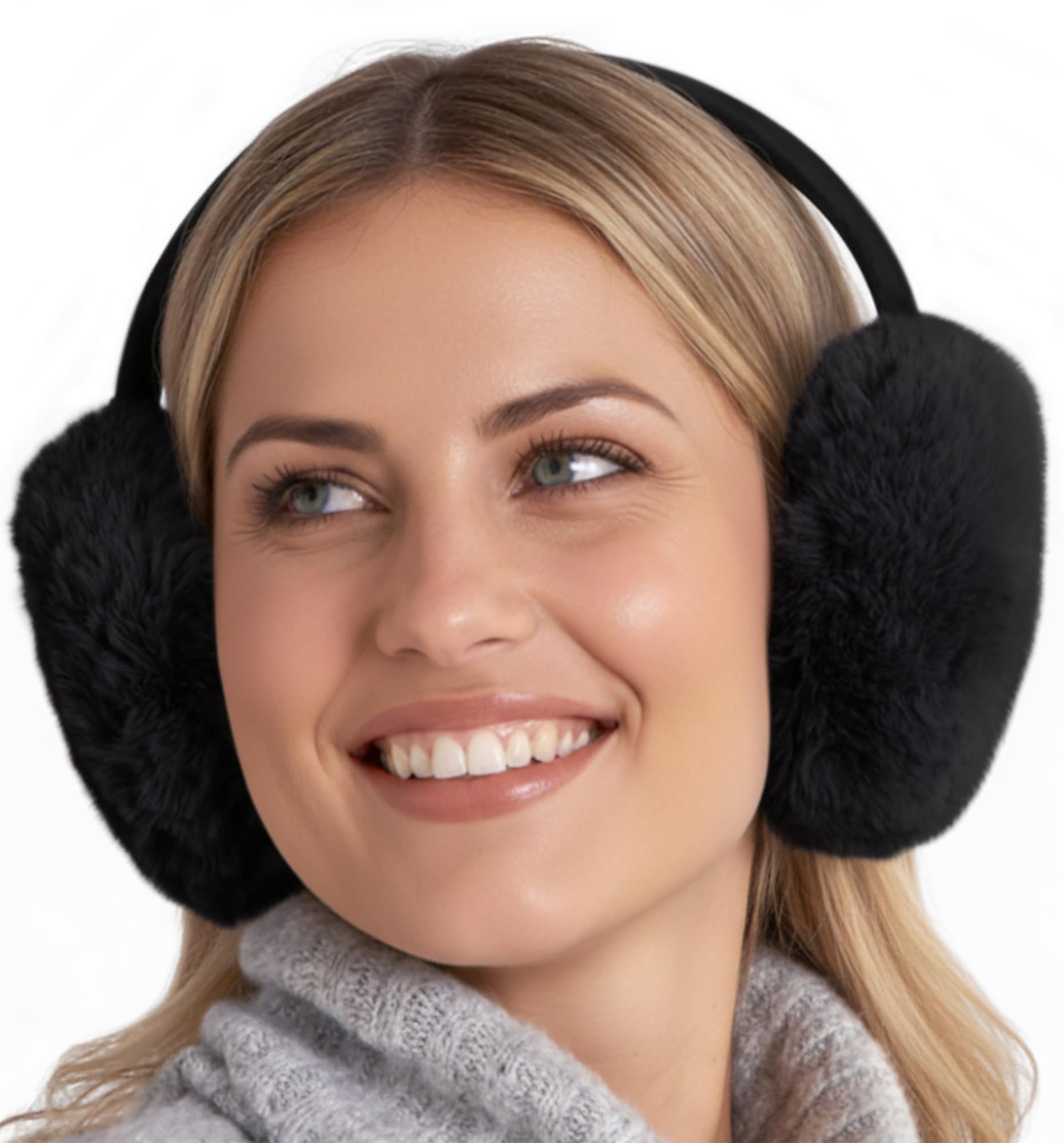 Brook + Bay Ear Muffs Winter Women - Stay Warm with Winter Ear Muffs for Women - Adjustable Fluffy Folding Earmuffs