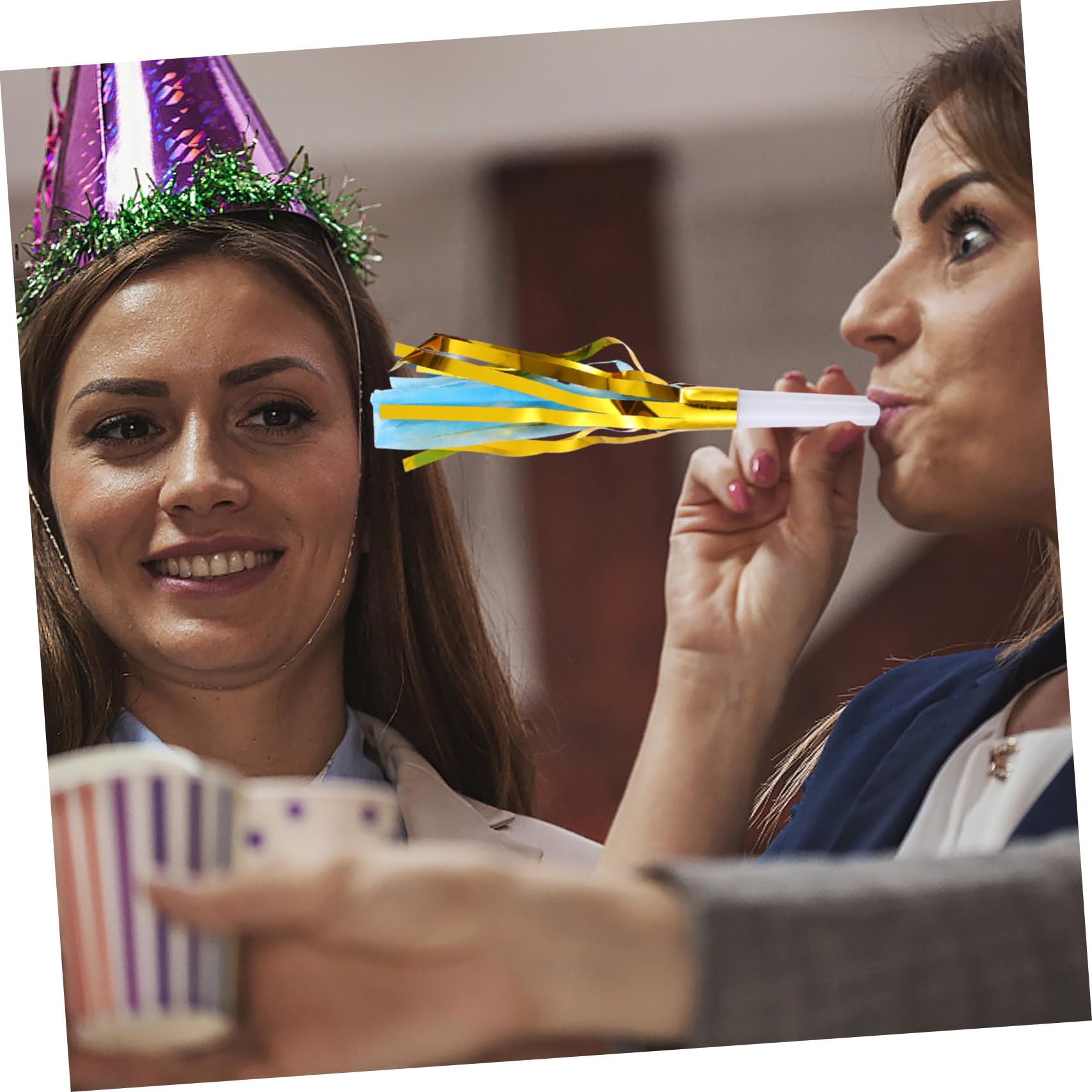 BESPORTBLE 18 Pcs Fringed Party Whistles for Birthday Halloween Wedding and Carnival Events Fun Blowouts for Adults and Safe Party Favors