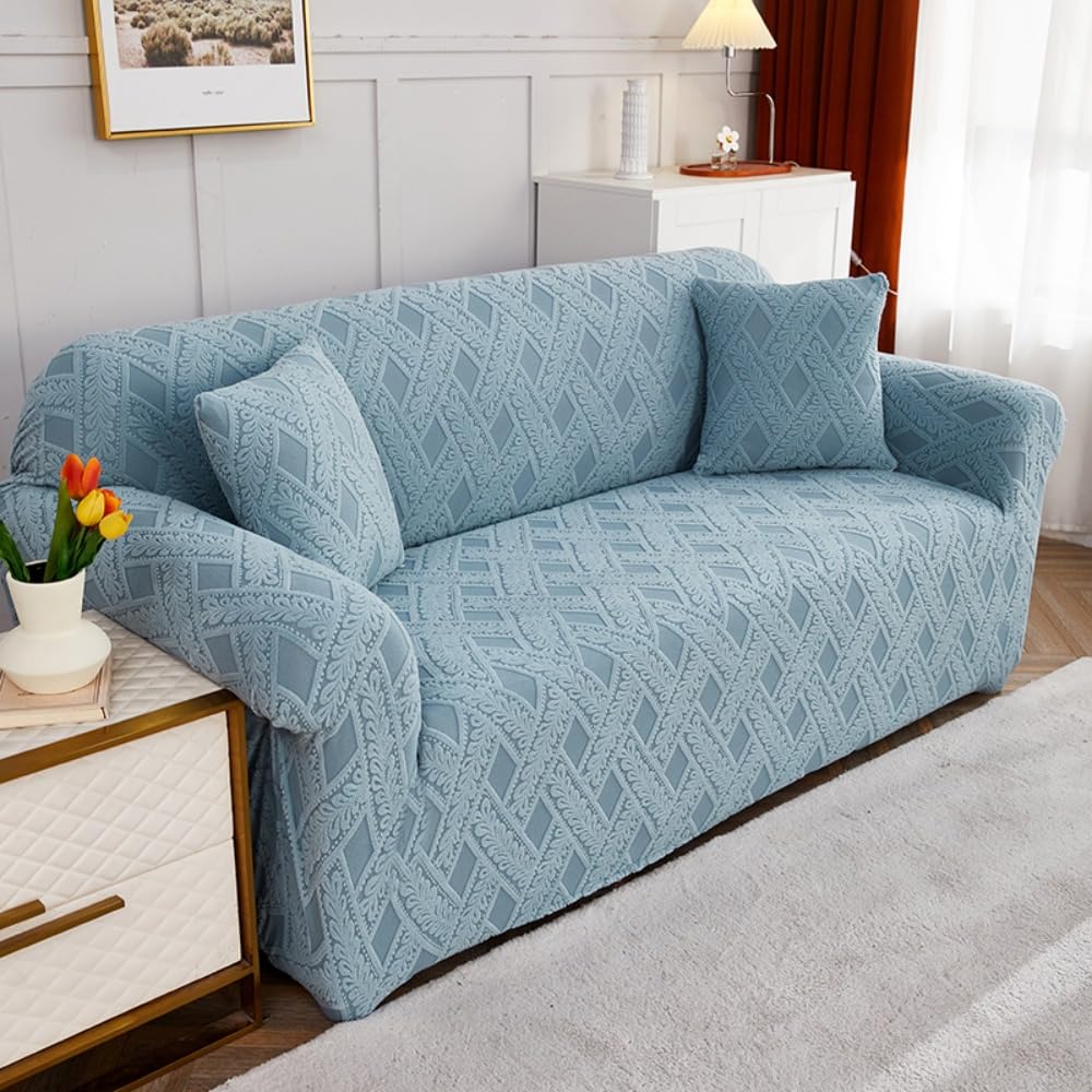 Funda sofa antideslizante que protege asientos de cuero con tejido suave jacquard elasticado
