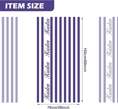 Hoomall Personalized Beach Towels for Kids & Adult Custom Name Pool Towels Purple Striped Bath Towel Microfiber Quick-Dry Beach Towels for Kids Gift for School Company Party