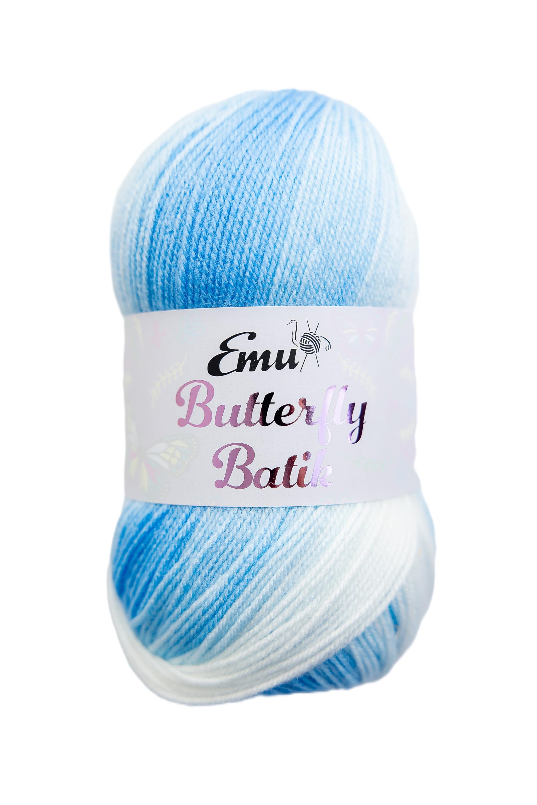 Emu Butterfly Batik DK Acrylic Yarn 100g Ball 360m, Azure Morpho - 003