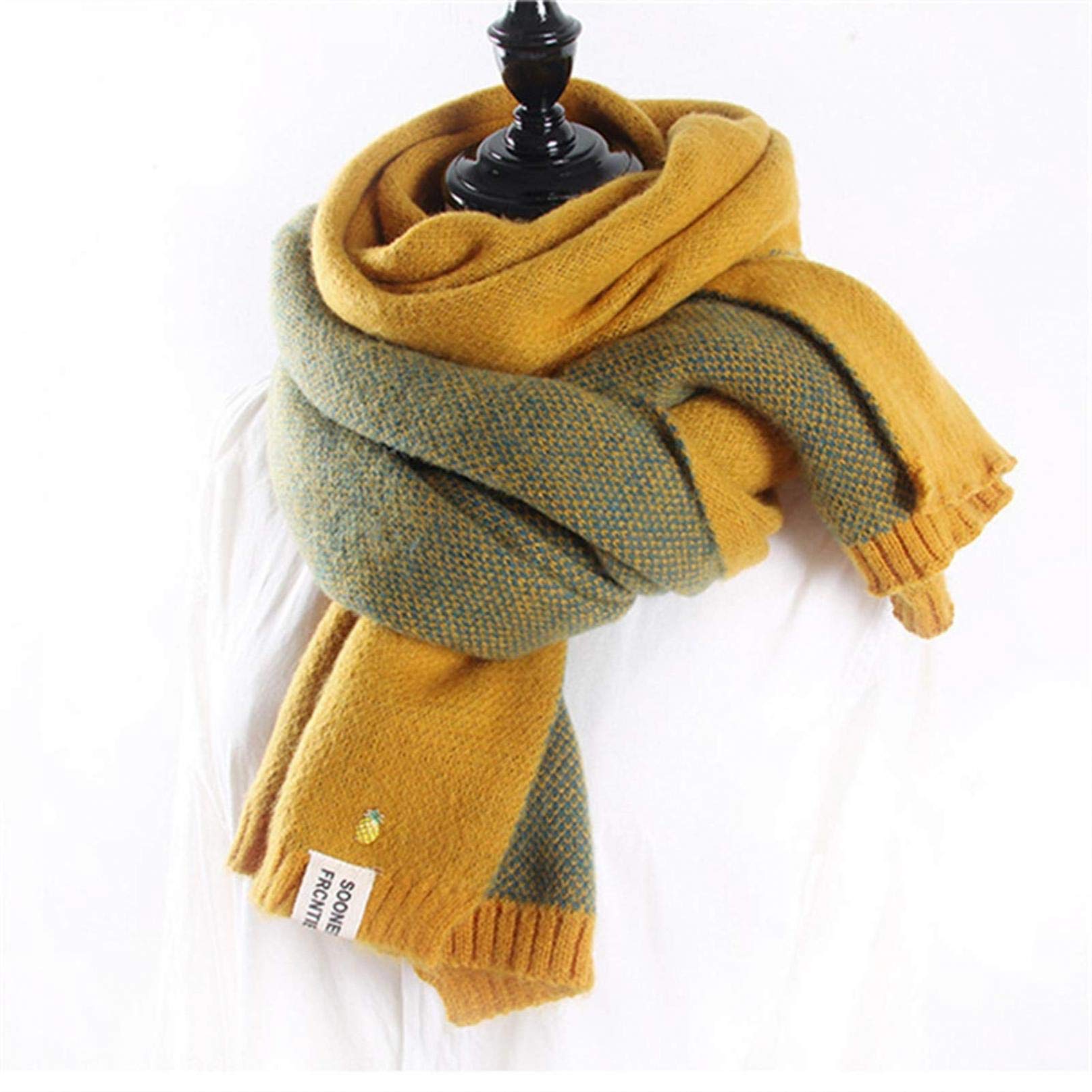 Écharpe femme imitation laine cachemire épaisse pour une protection thermique optimale en hiver