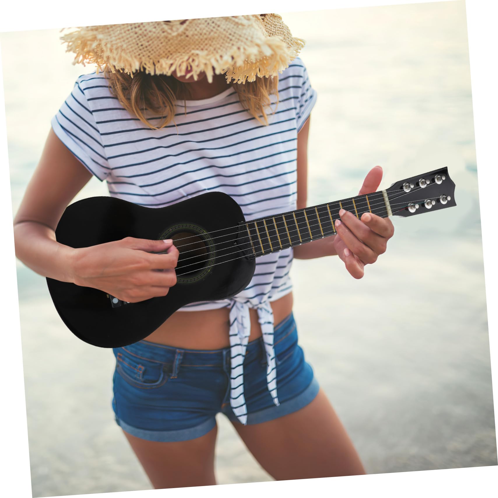 Guitarra Infantil Juguete de Simulación 21 Pulgadas Negro