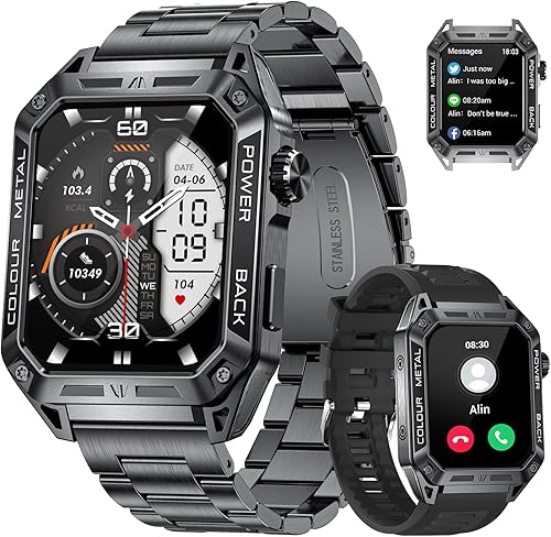 LIGE Reloj inteligente 2024 para hombre, Bluetooth llamada y notificación, pantalla IPS de 1.91 pulgadas, 380 mAh, reloj de fitness, pasos,