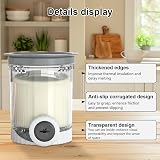 Lot de 4 Pots à Glace Compatibles pour Ninja NC700 NC701 - Récipients pour Pintes Creami Swirl et Couvercle (Gris/Rose/Vert/Bleu) - Sans BPA et Passe au Lave-Vaisselle - 6