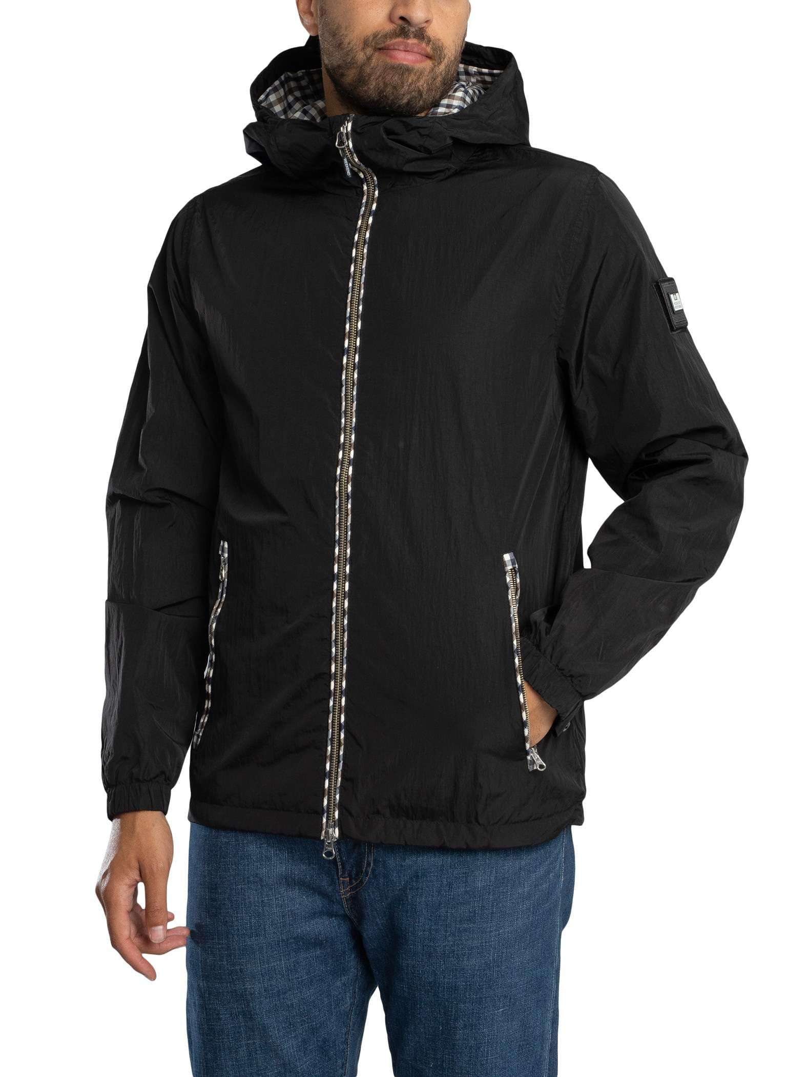 Weekend Offender Men's Black Campania Check Jacket, Xl