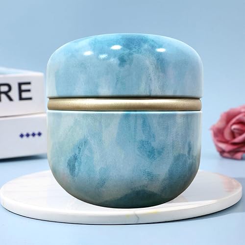 Miniatura 112 de Soplo de polvo corporal y recipiente para polvo de polvo, soplo de polvo para mujer y estuche para polvo para baño y viajes (Lotus)