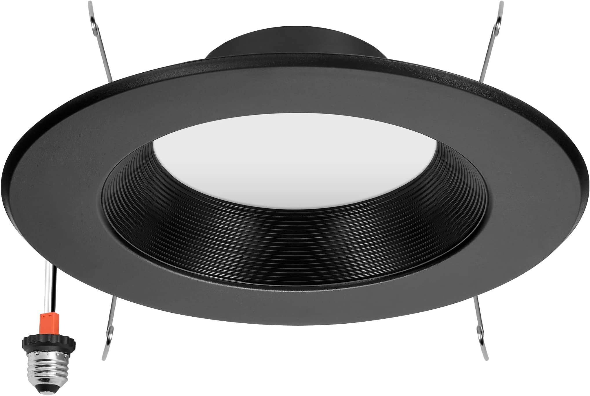 Maxxima5 in. and 6 in. recessed LED downlight, 5 CCT 1100 Lumens, E-26 quick connect, 5 CCT 2700K/3000K/3500K/4000K/5000K, dimmable, ceiling light for kitchen or hallway, trim