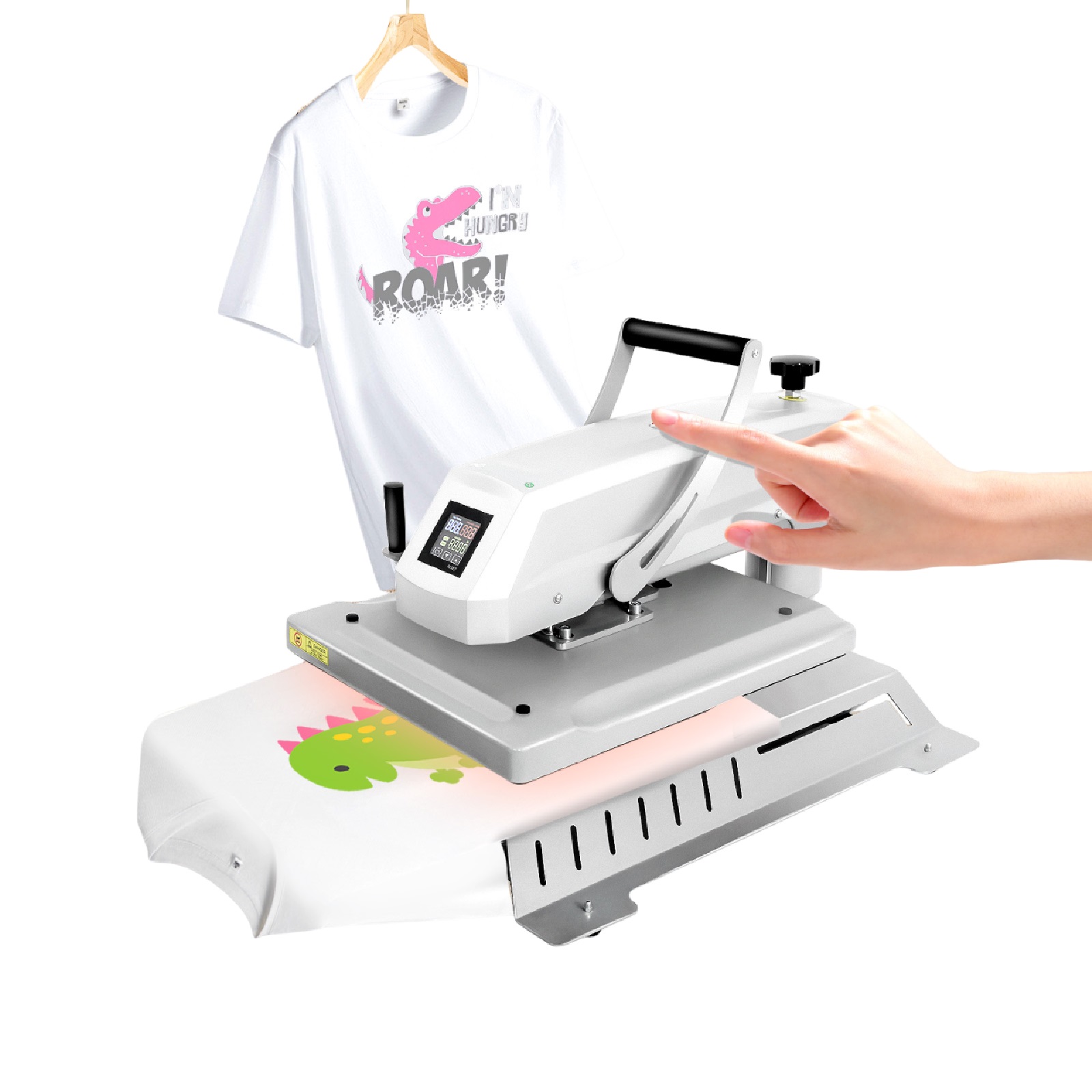 Prensa térmica swing away 40x50cm 1600W 110V control digital miniatura 7