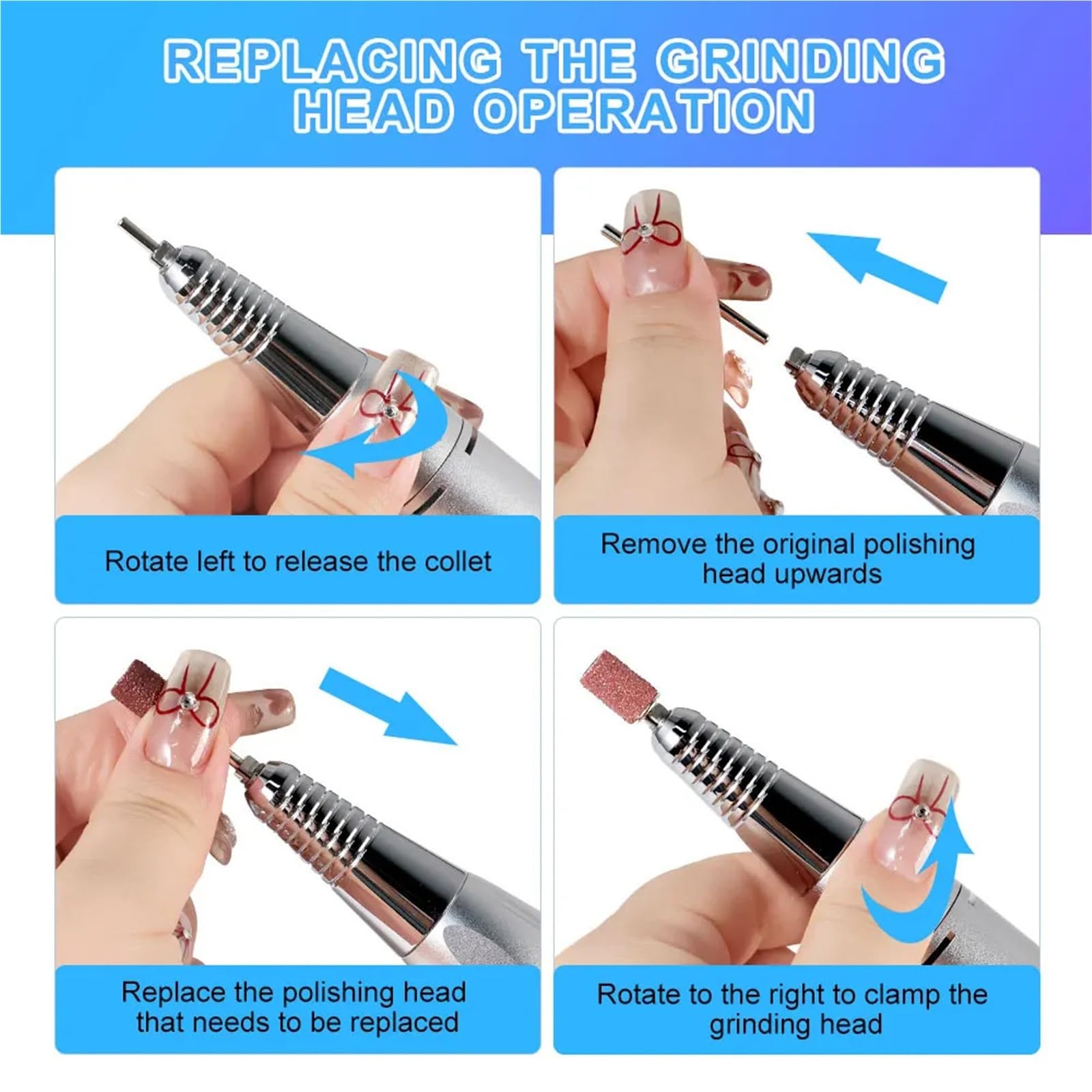 Aspirador Uñas, Taladro de manicura práctico, lámpara UV LED, aspiradora 3 en 1 con lámpara de detección infrarroja, filtro reutilizable, amoladora de 35000 RPM