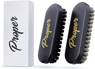 Premium Horse Hair Leather Brushes Set for Car Detailing, Furniture & Upholstery - Professional Horsehair Cleaning Brush for Couch, Car Seats, Alcantara & Interior Surfaces