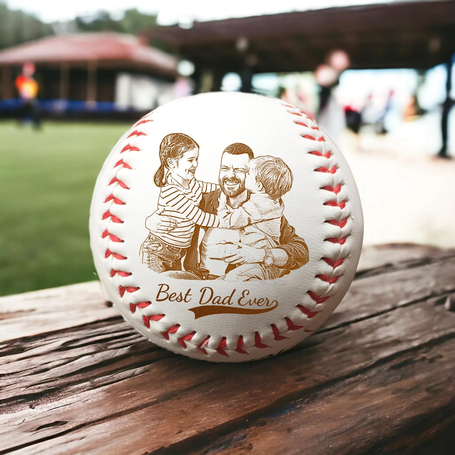 Lucy Engraving Personalized Baseball with Photo, Custom Engraved Gift for Dad, Coach, 9