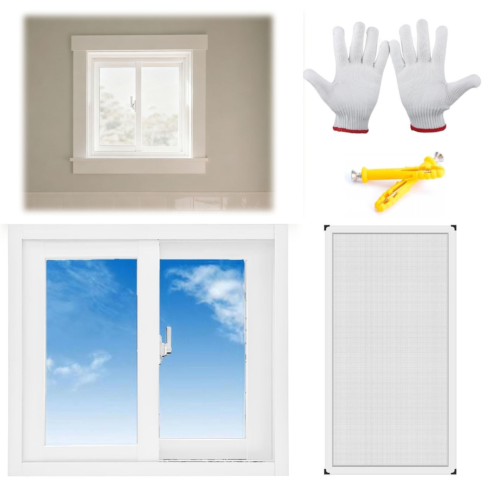 Ventana de aluminio pequeña de 26 x 22 pulgadas para eliminar humedades en baños y sótanos