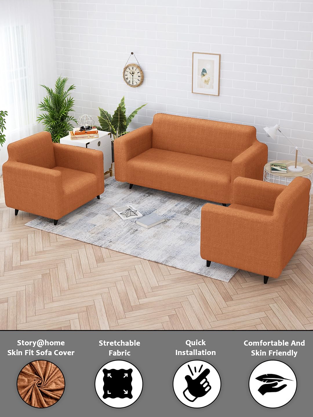 5 Seater Sofa Cover - Stretchable & Stylish -3