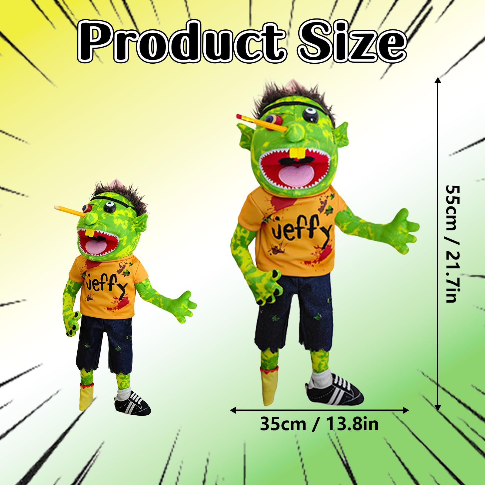 Jeffy Hand Puppets for Kid Jeffy's Classmates JR Hand Puppet Toys to Role Play Cute Cartoon Puppets for Adults Kids Interactive Performance Storytelling (Jeffyss) - Image 2