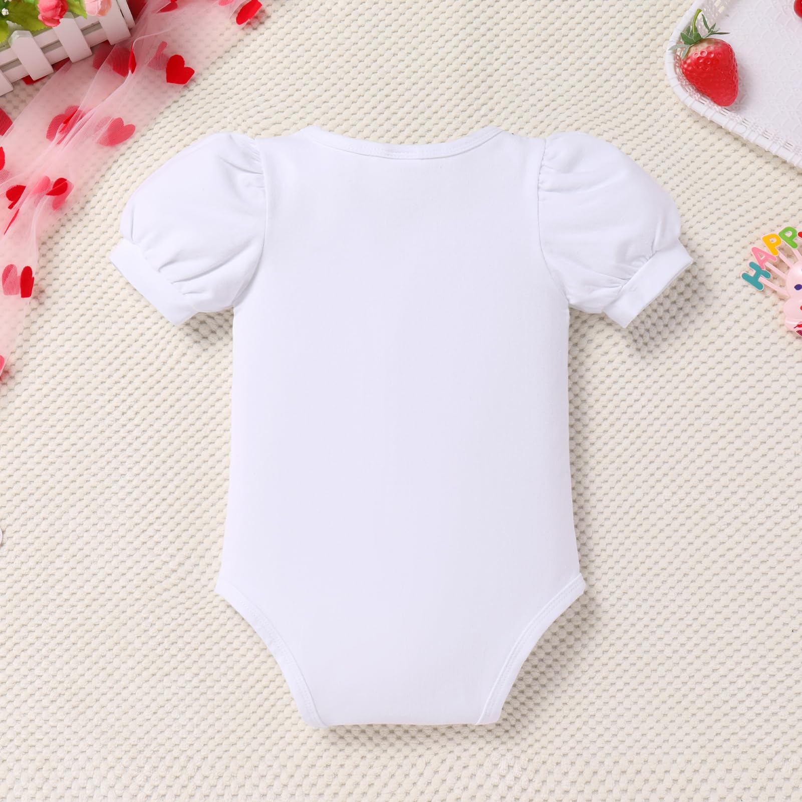 FYMNSI Baby Mädchen 1. Geburtstag Kuchen Smash Outfit Kurzarm Strampler Tutu Rock Stirnband 3-teiliges Set