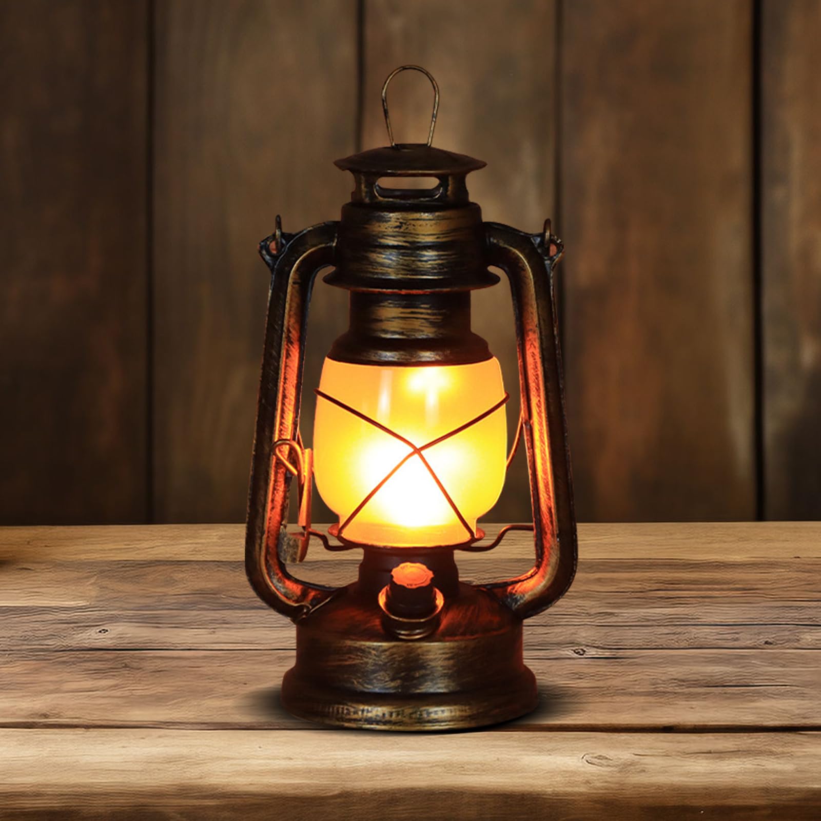 JATCSG HSSZXFR Vintage Lantern Metal Lamp, Hanging/Table Outdoor