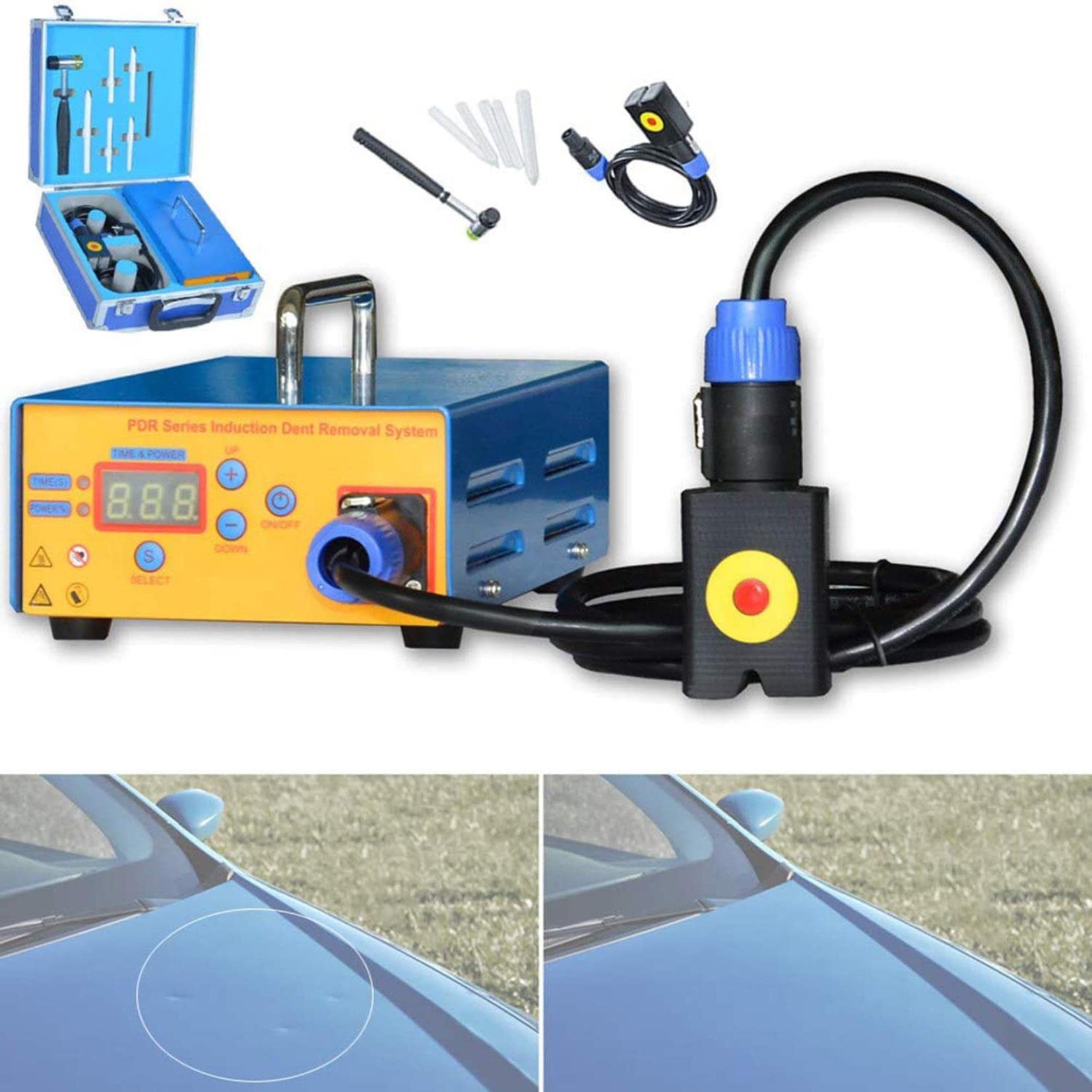 Reparation de dent de voiture avec le kit debosselage sans peinture double usage resistant