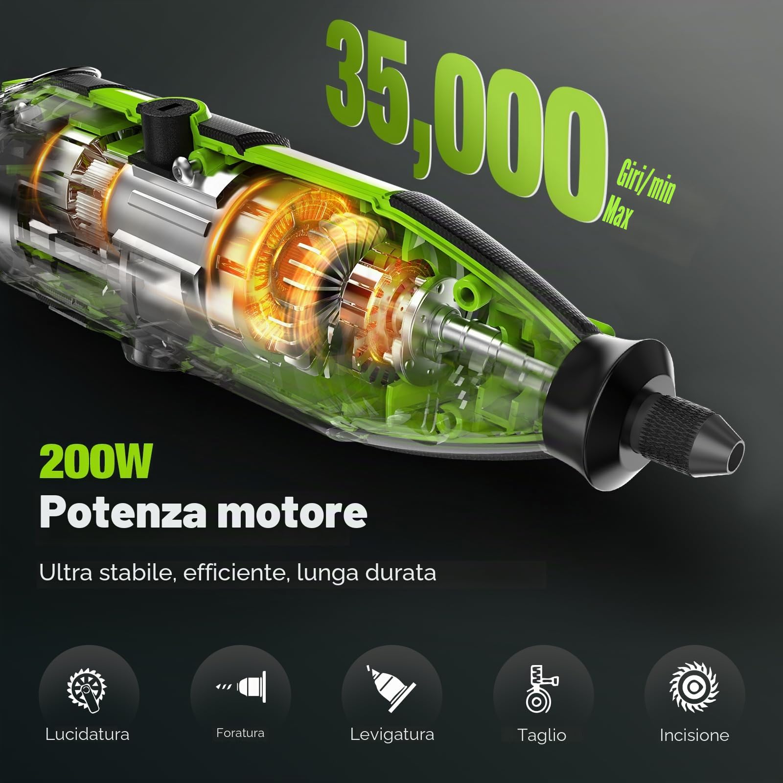 ETOOLAB Utensile multifunzione professionale da 200 W