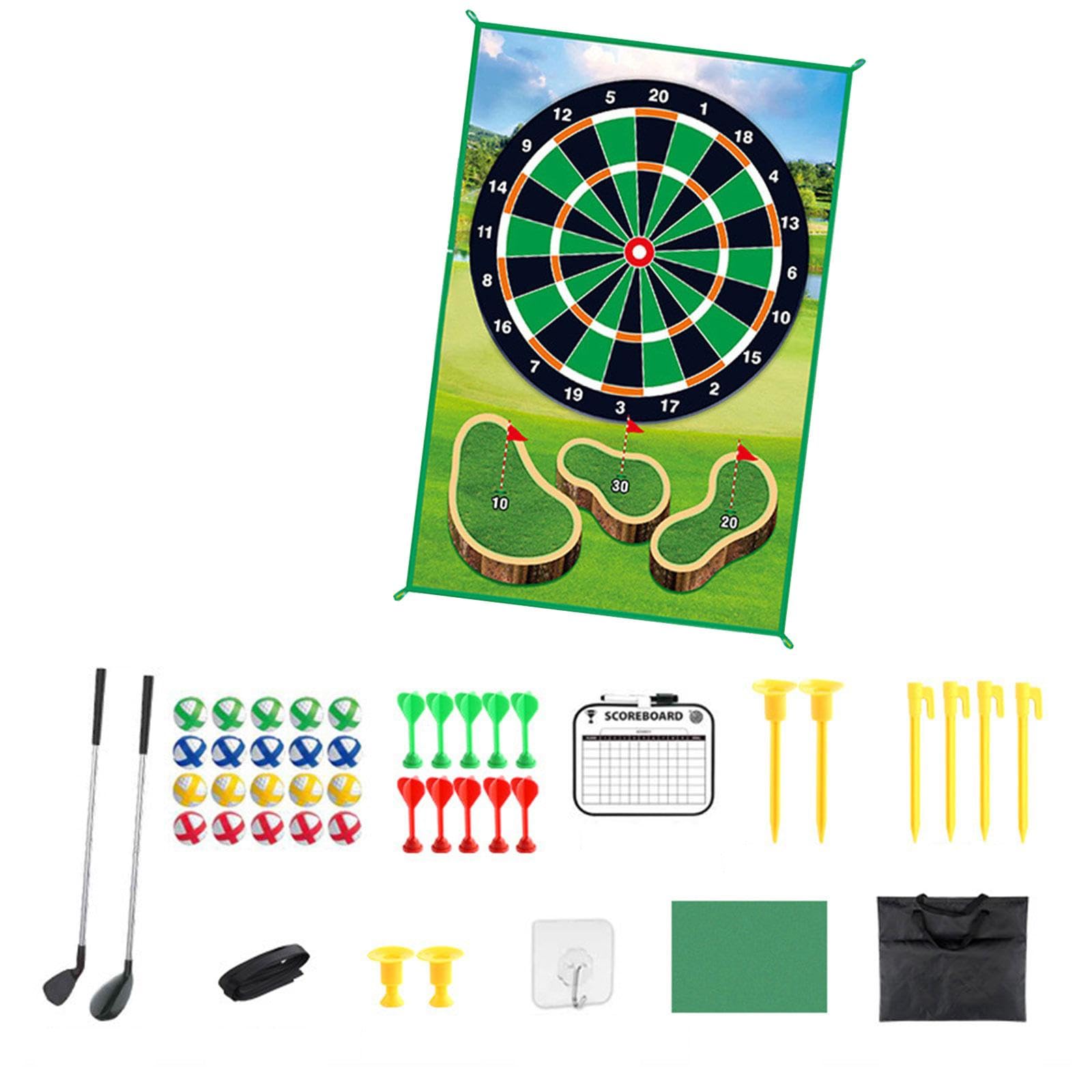 Golfspielmatten Set für Erwachsene Und Kinder, Tragbares Golfzubehör Und Bälle, Golfschwungtrainer, für Zuhause Und Büro, Stil D