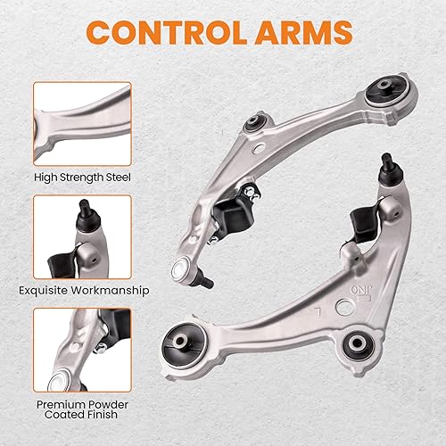 Miniatura 2 de maXpeedingrods Brazos de control inferiores delanteros para Nissan Altima 2007-2012, Coupe 2013, K620195 K620196 con ensamblaje de rótula