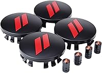 Vista 14 de Juego de 4 tapacubos con emblema de centro de rueda Slash para Dodge Charger Challenger Durango Hornet Dart R/T SRT Magnum Nitro Journey Caliber