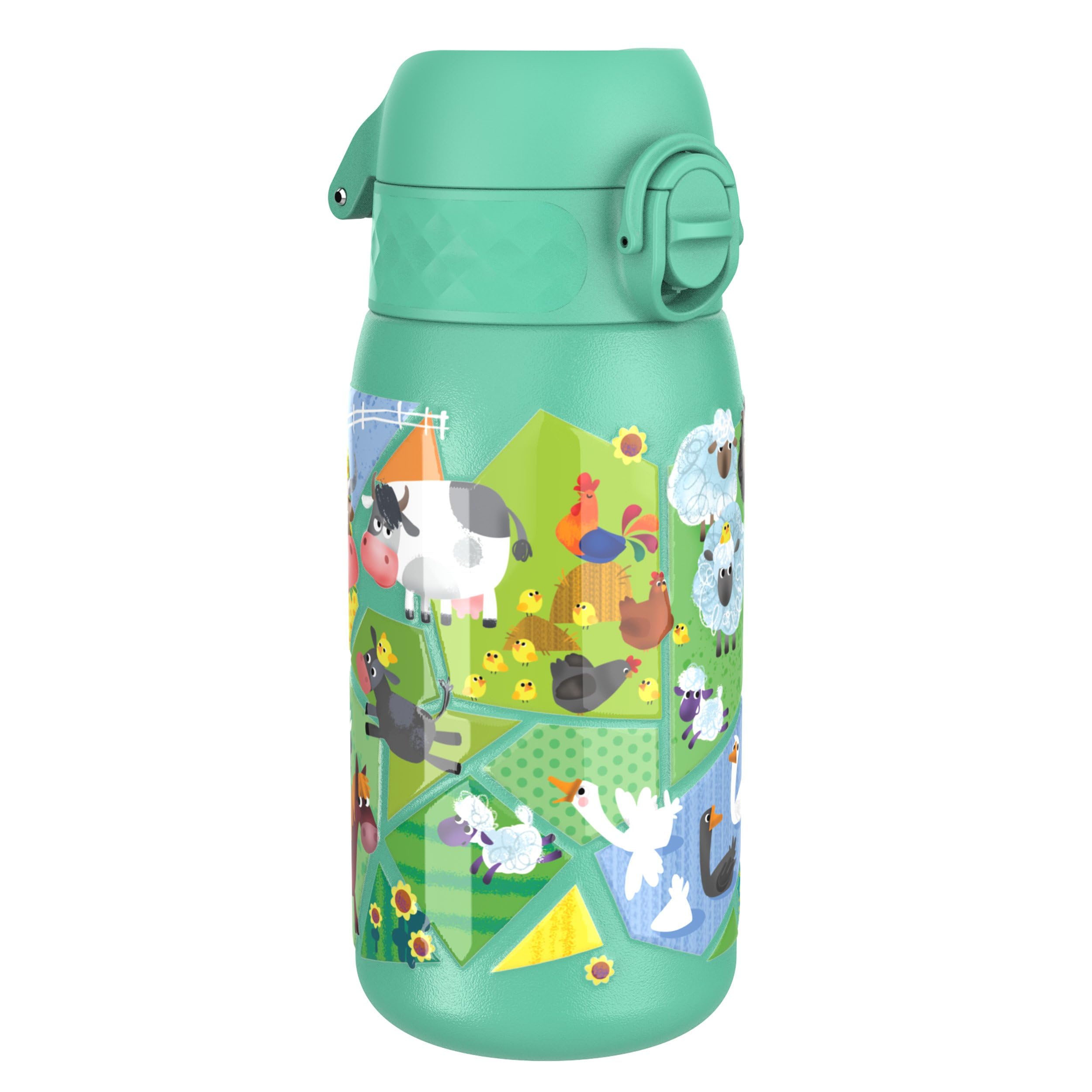 Ion8 - Paslanmaz Çelik Çocuk Suluk - Çiftlik Hayvanları - 400 ml - Sızdırmaz