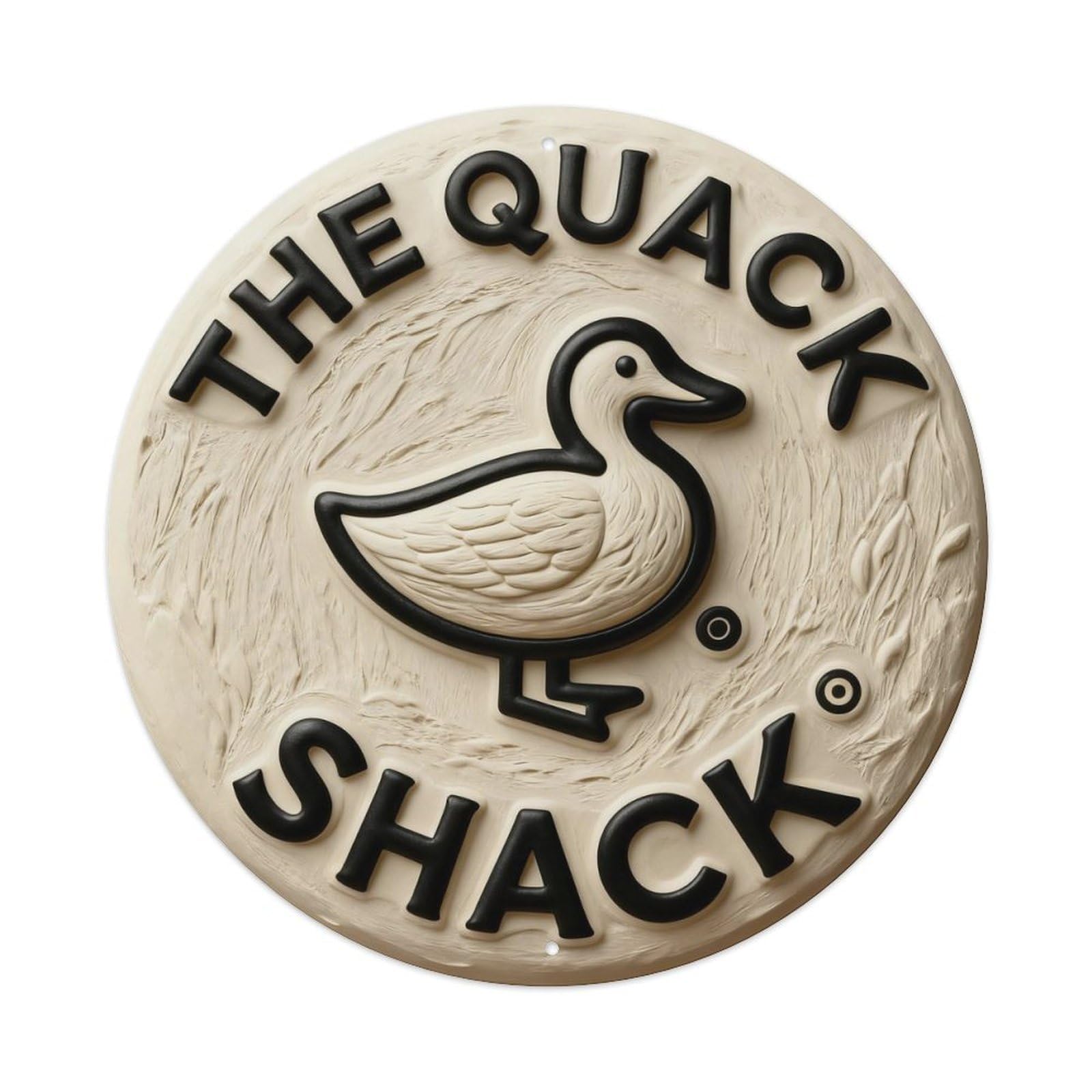 Zlatcbu Vintage The Quack Shack Duck Logo Metal Tin Sign Retro Wall Art Poster, Decor For Home Living Room Bar Cafe Garage, 8X8 Inch