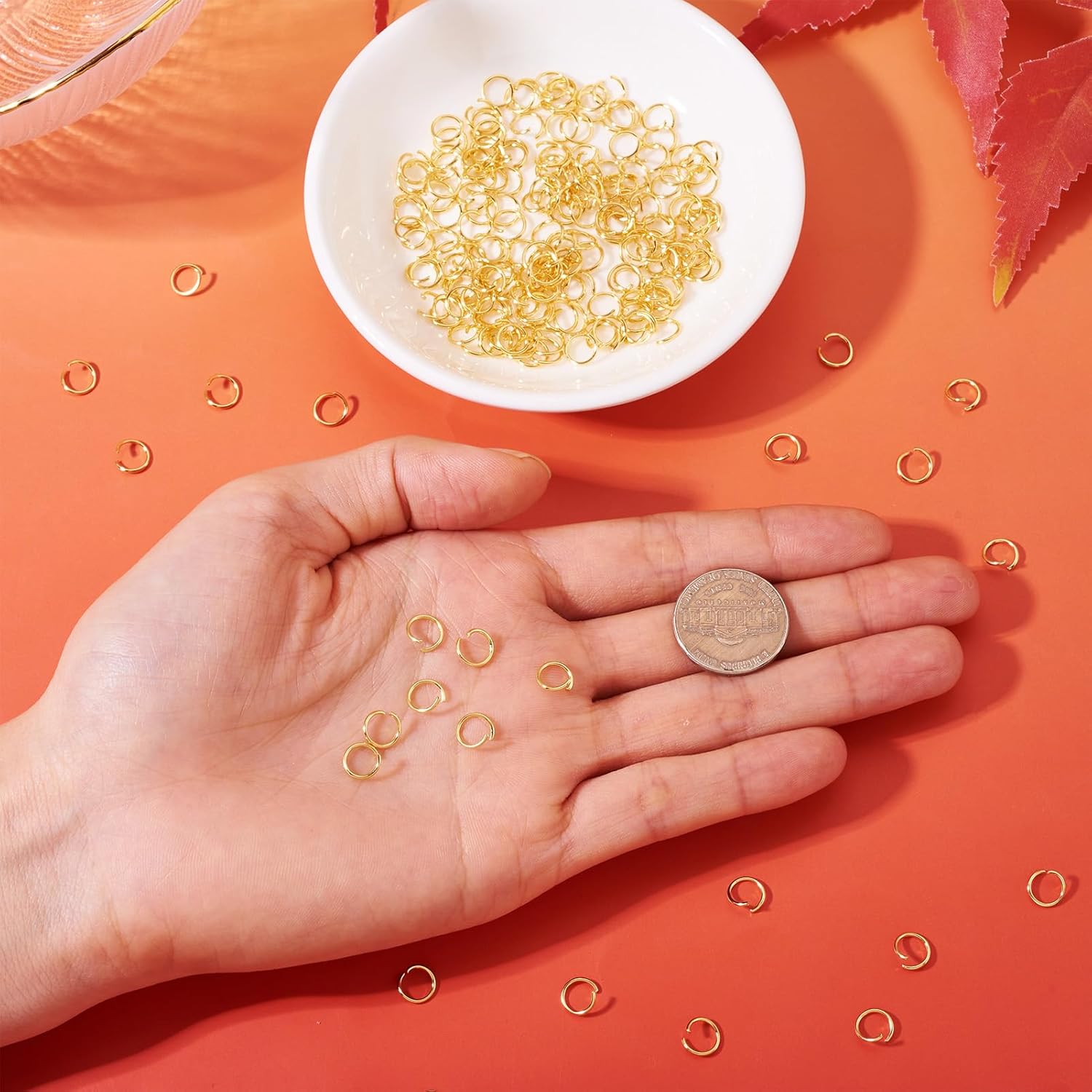 Craftdady 200pcs 7mm Open Jump Rings Stainless Steel Gold O Ring Connectors 0.8mm Thick for Jewelry Craft Making - Image 6