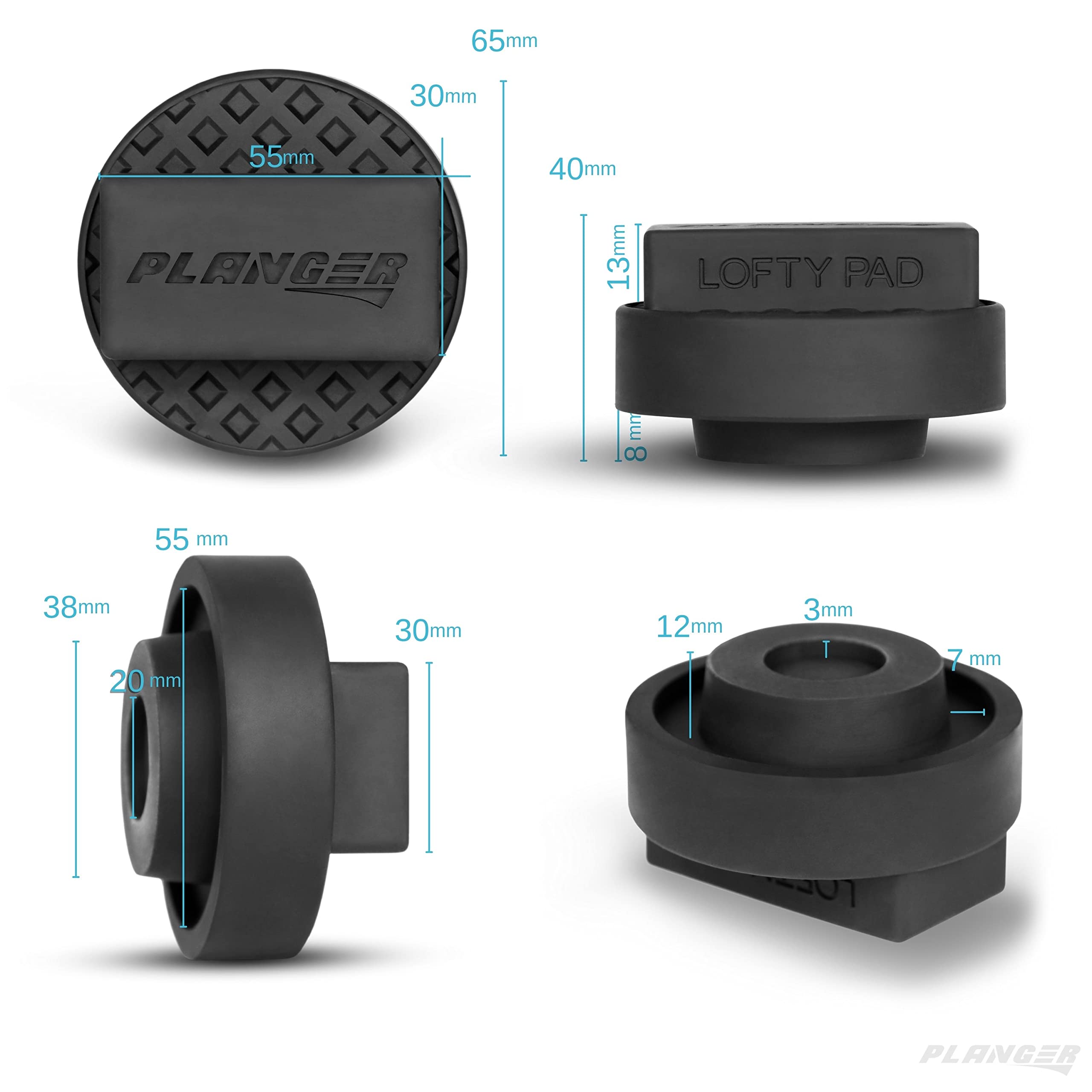 PLANGER® - LOFTY PAD - Gumowa Podkładka Pod Podnośnik Do Specjalnych Marek Samochodowych Z Niemiec - Chroni Twój Samochód, SUV