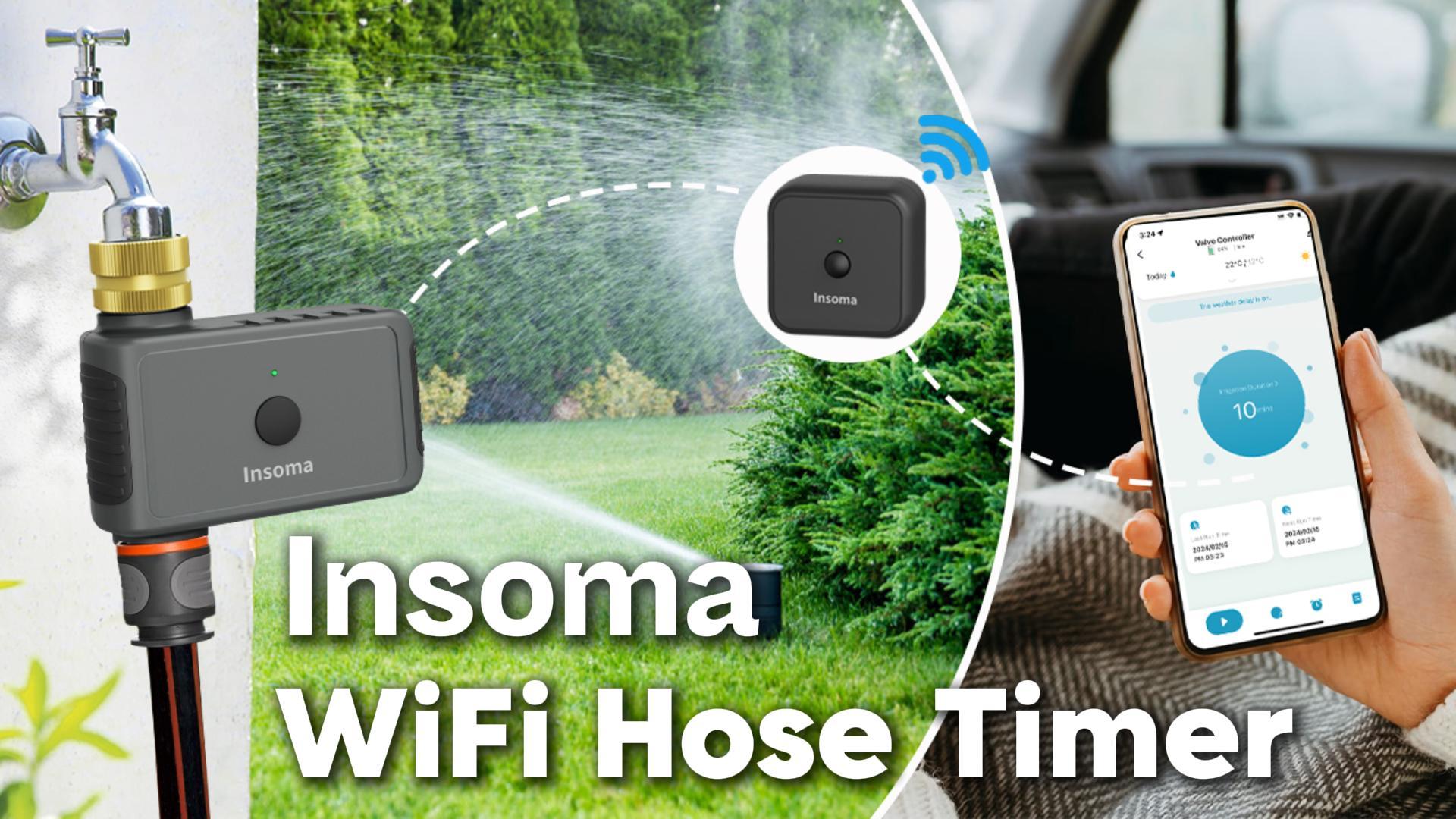 Garden Timers For Watering Insoma Smart WiFi Water Timer – 2 Zone Brass ...