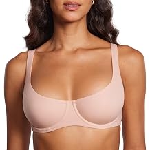 DOBREVA Womens Unlined Balconette Bra Scoop Neck
