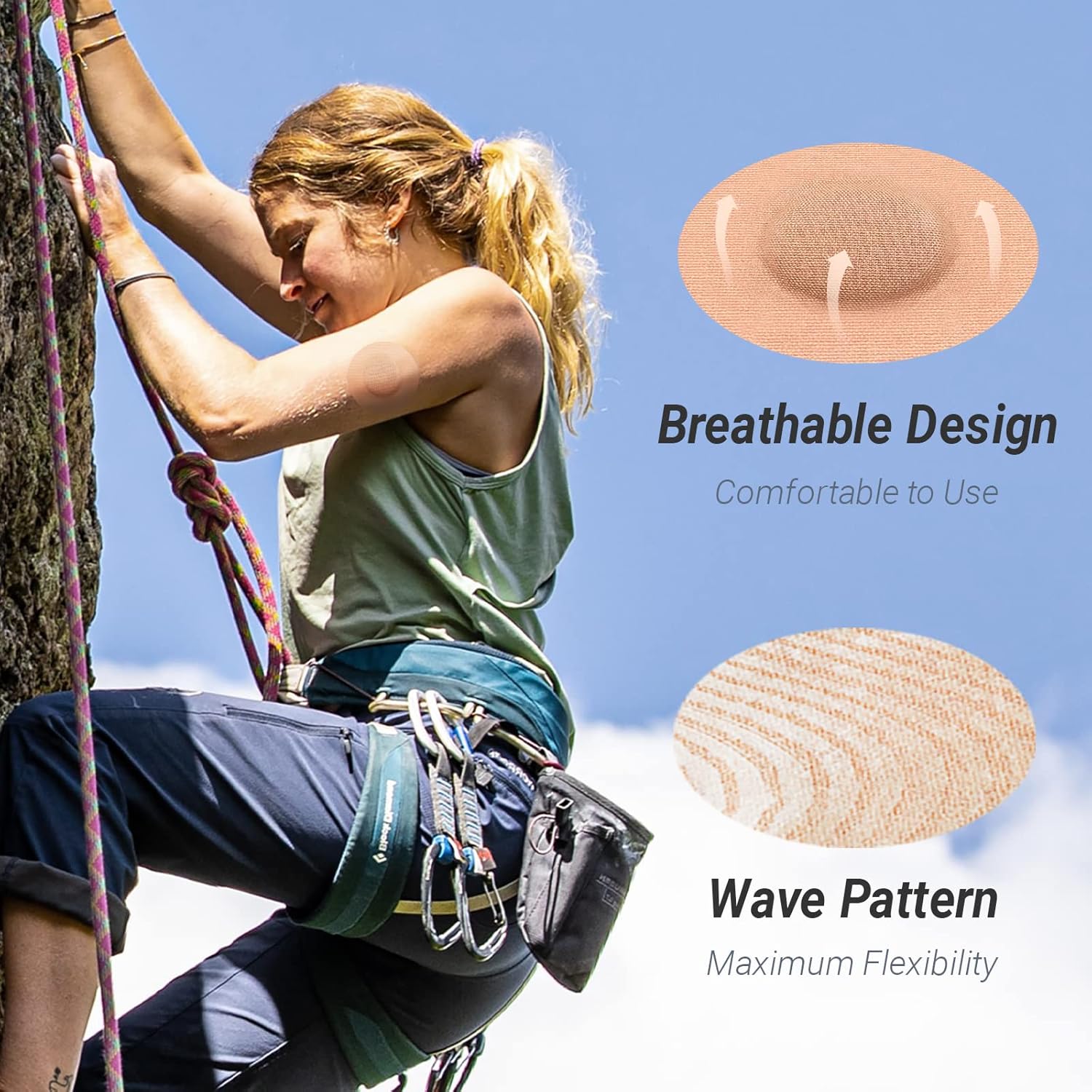 40-Pack Libre 2 & Plus & Lingo Sensor Covers, Kovoq Freestyle Libre 2 Sensor Waterproof Patches, 2 Hard Covers for Reliable Protection Against Bumps and Scratches, Breathable and Hypoallergenic (TAN)
