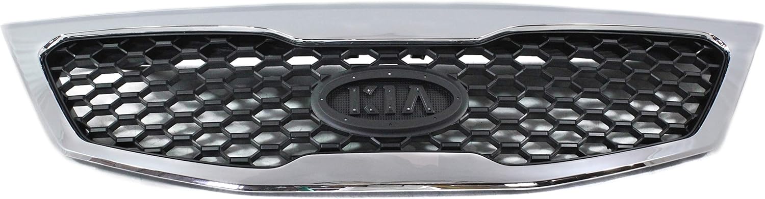 Garage-Pro Grille Assembly Compatible with 2011-2013 Kia Sorento Chrome Shell with Painted Black Insert