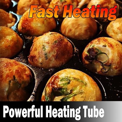 Miniatura 4 de Takoyaki Maker Commercial Ebelskiver Pan 84 agujeros eléctrica parrilla máquina para Aebleskiver, Cake Pops, bolas de panqueques, agujeros para