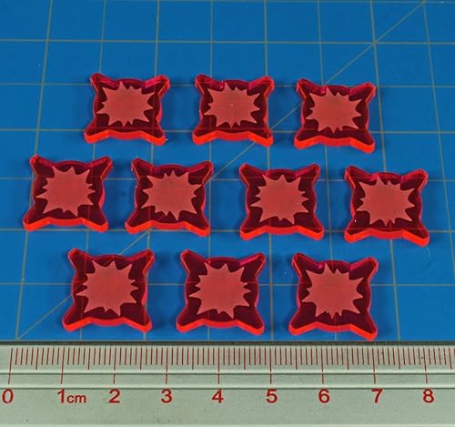 Vista 10 de LITKO Colección de actualización de tokens de juego Fichas de combate Compatible con Star Wars: Legion Pánico Supresión Daño iónico