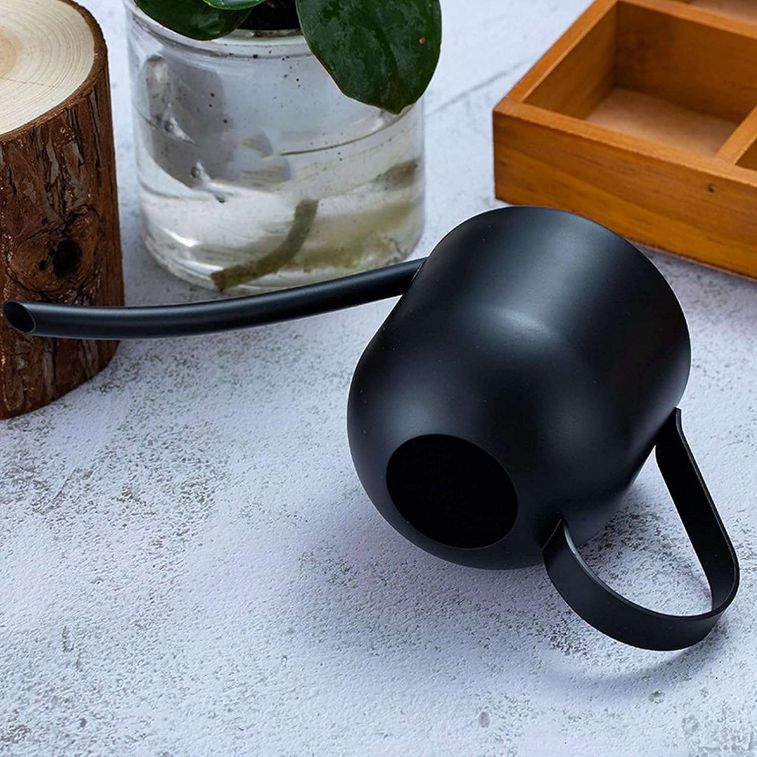 Indoor Watering Can 500ML Stainless Steel Watering Pot Long Spout Sprinkling Pot for Indoor House Bonsai Plants Outdoor Garden Flower