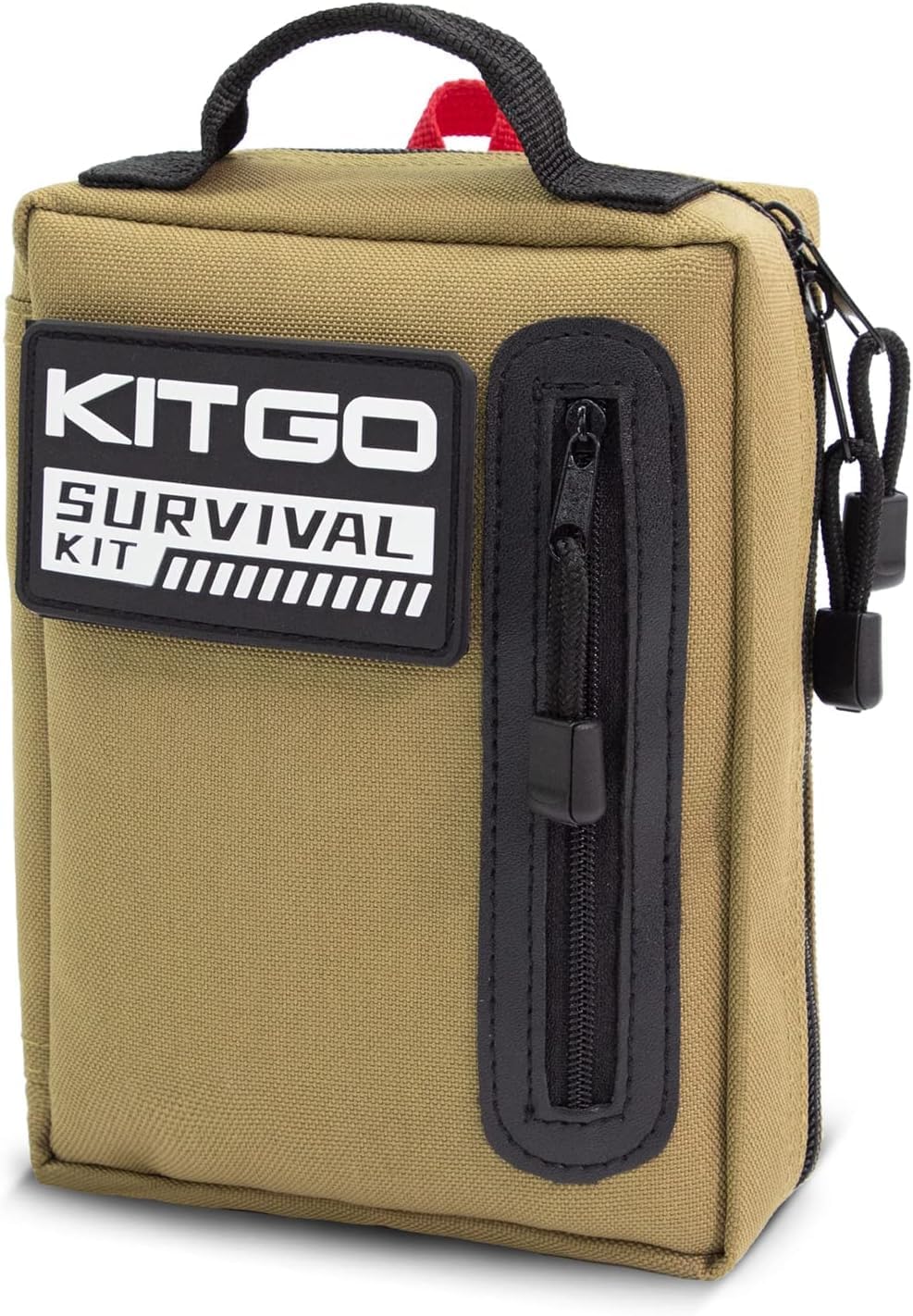 Kitgo Camping Survival Kit First Aid 108 Piece Professional Emergency Survival Gear Tool for Hunting Hiking Outdoor Adventure Fishing Travel Military Tropical Storms (Khaki)