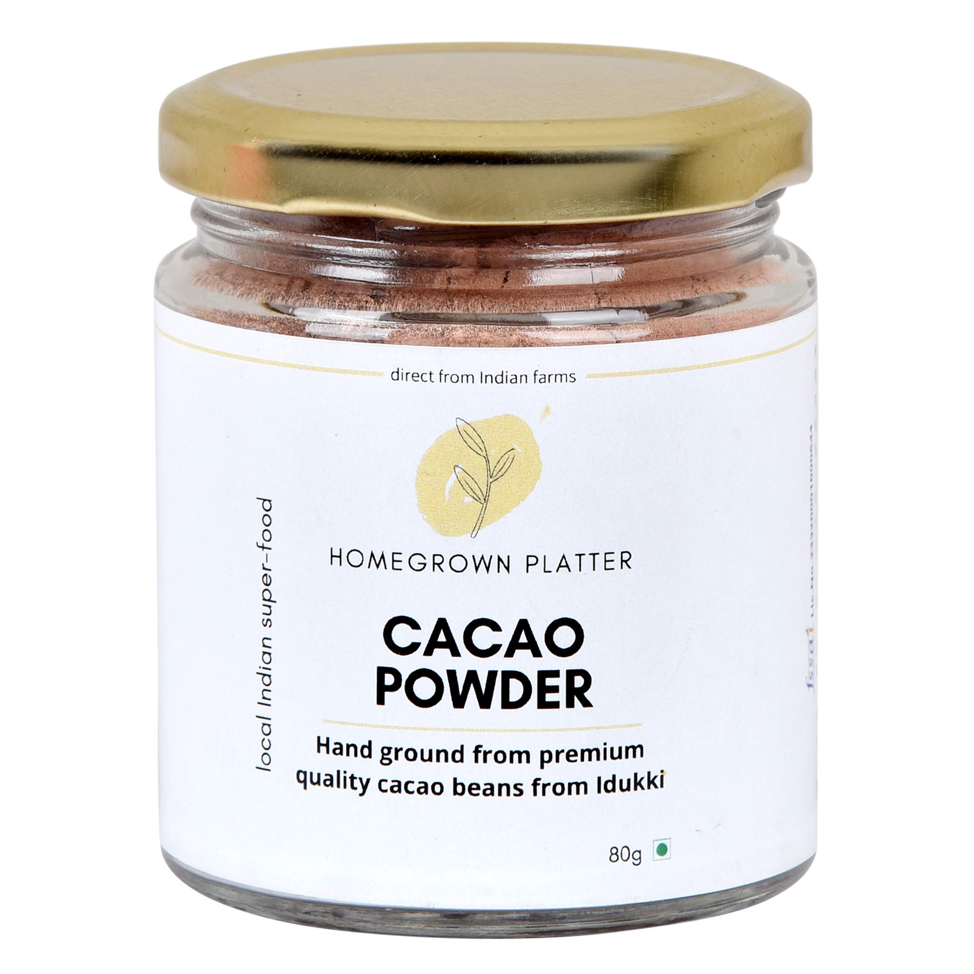 Organic Raw Unsweetened Cacao Powder, 80g | Best for Hot Chocolate, Baking | Non-Alkalized, Artisanal, Vegan, Dairy-Free, Gluten-Free