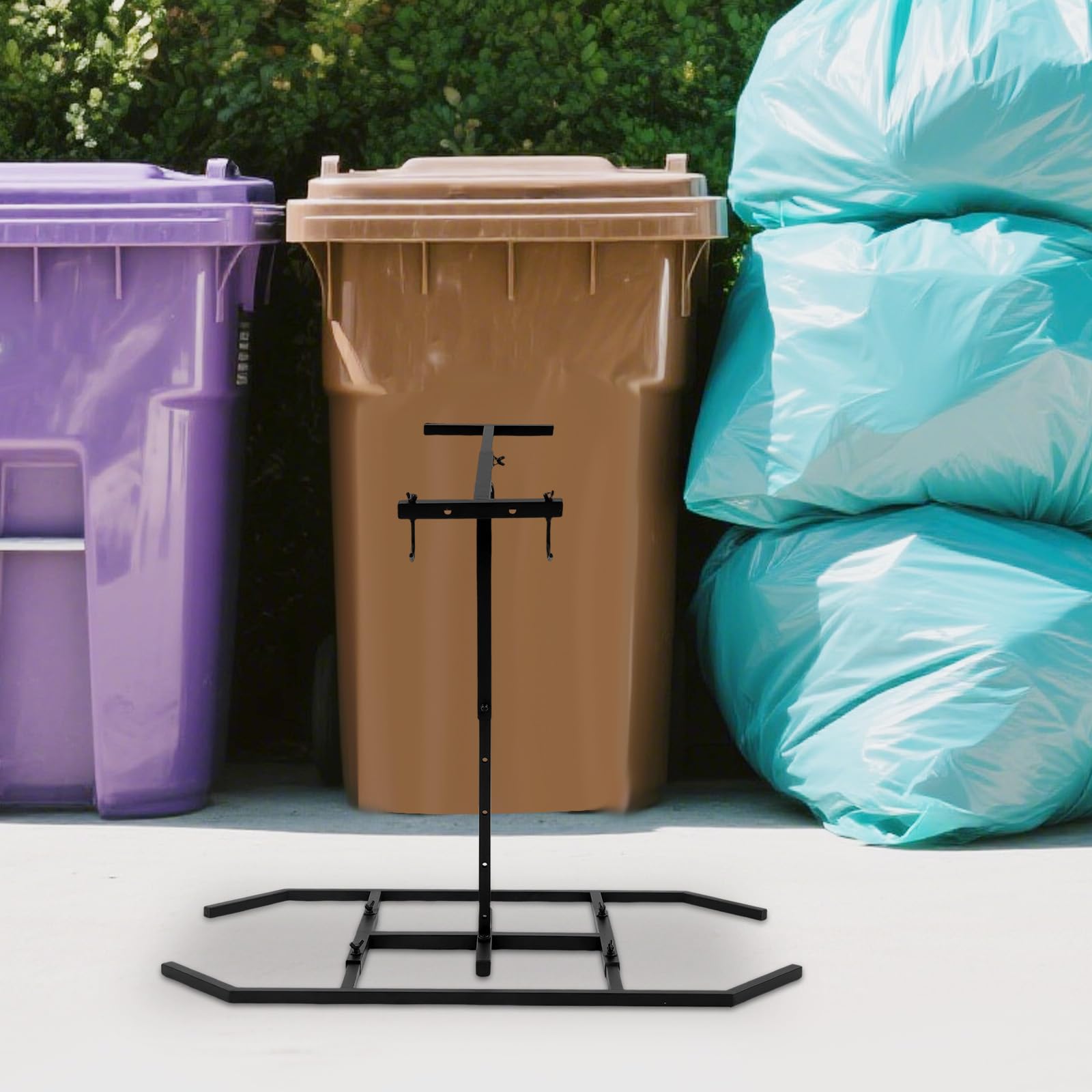Prensador de basura manual para el hogar, compactador de basura ajustable de metal, trituradora de residuos, herramienta de mano de reciclaje con diseño que ahorra espacio para el hogar, la